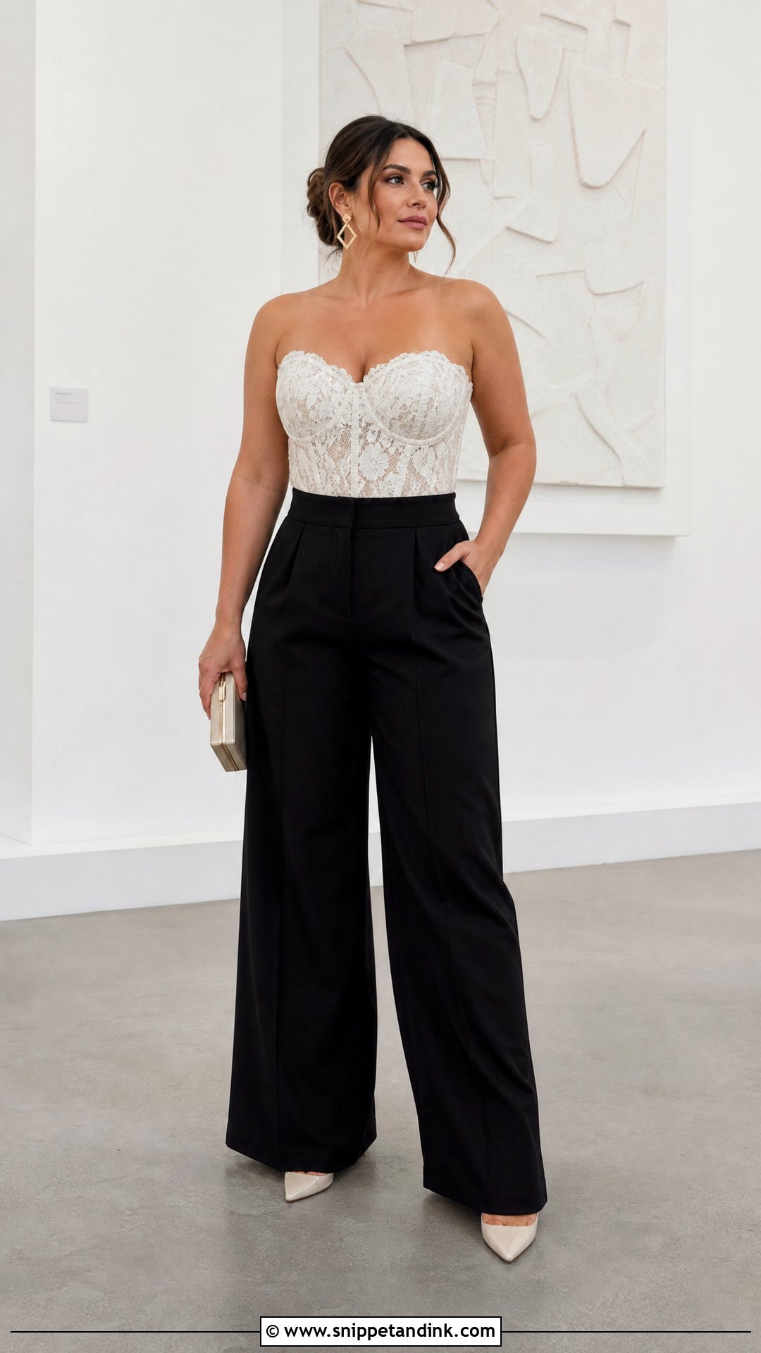 Wedding Dress Bodice And Tailored Pants Outfit - Snippet and Ink - 20 Reuse Wedding Dress Ideas