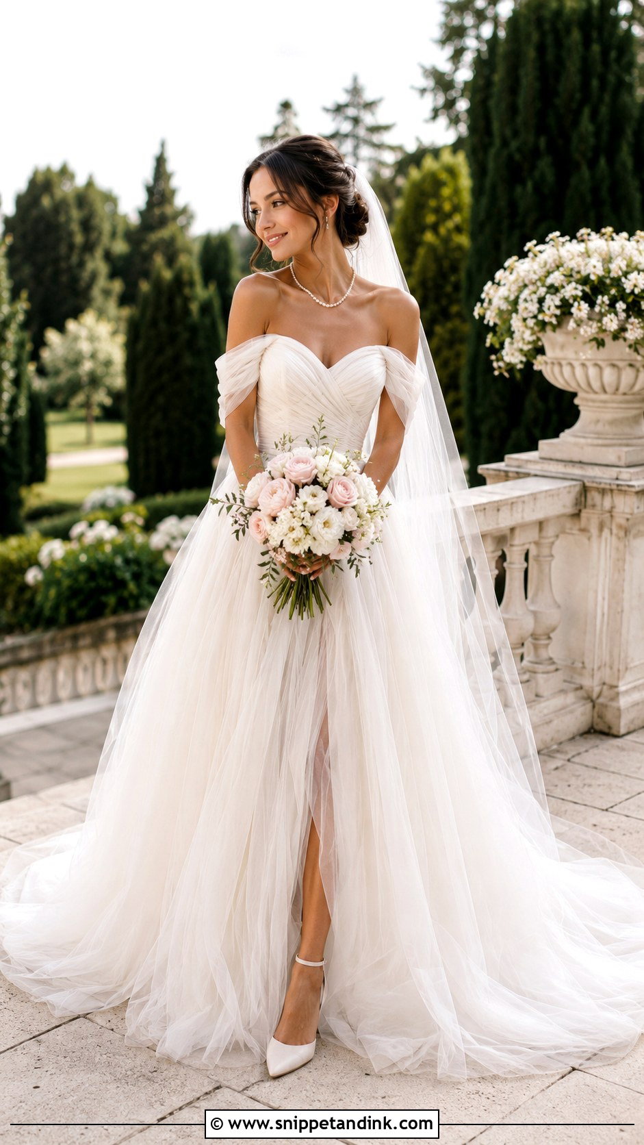 Wedding Dress Bouquet Photoshoot - Snippet and Ink - 25 Wedding Dress Photoshoot Ideas