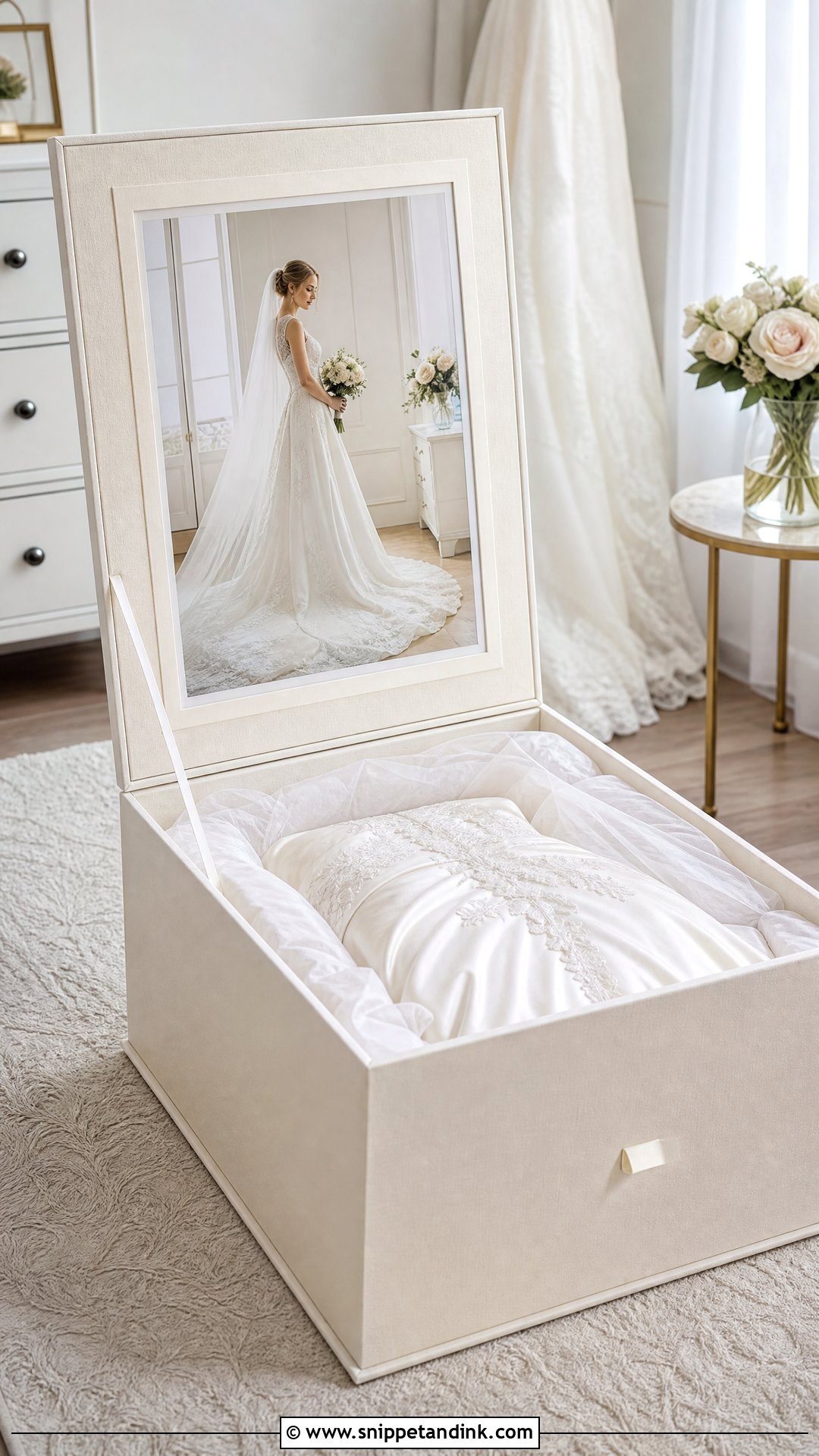 Wedding Dress Box With Photo Lid - Snippet and Ink - 20 Wedding Dress Box Ideas