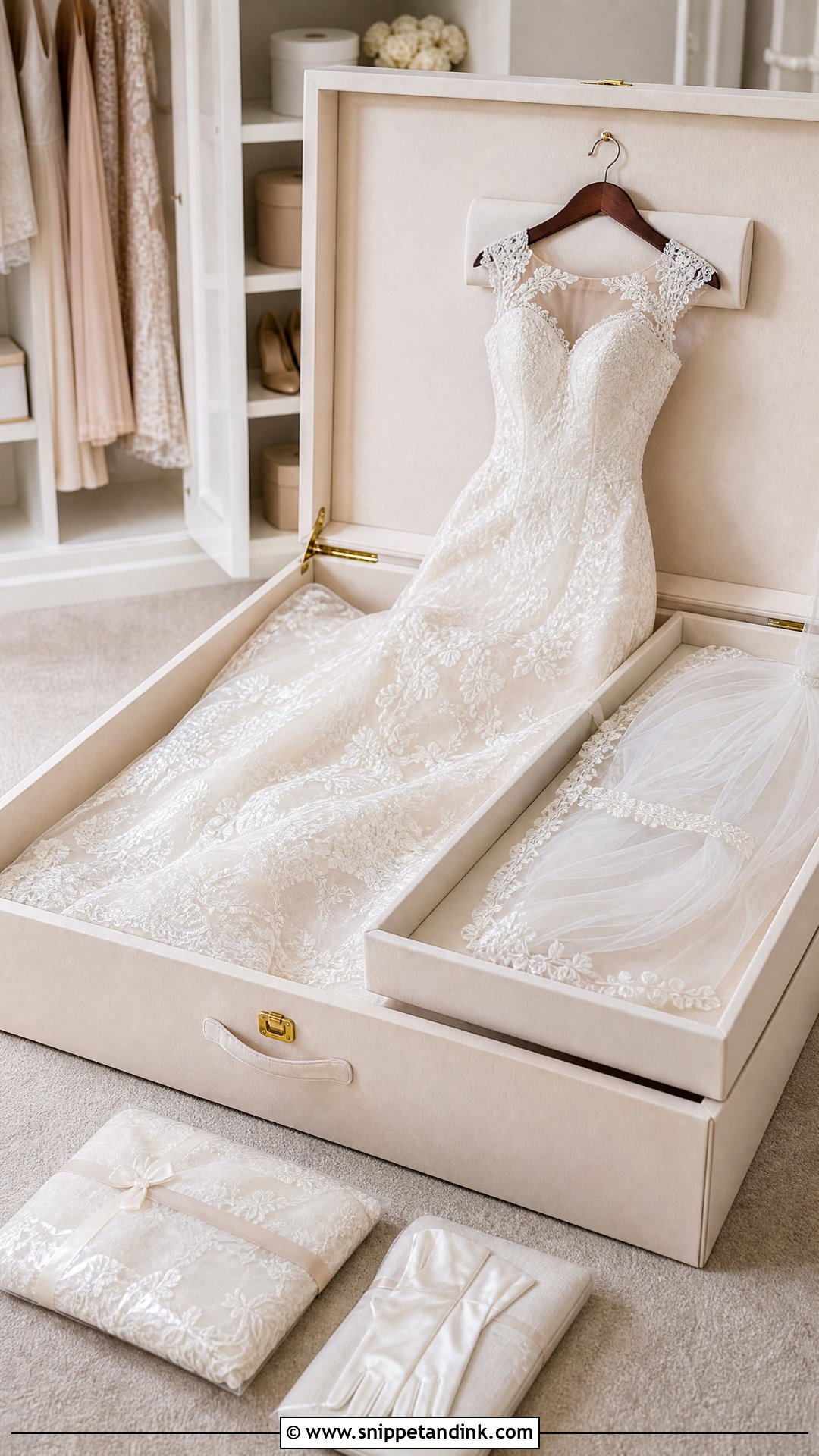 Wedding Dress Box for Veil and Accessories - Snippet and Ink - 20 Wedding Dress Box Ideas