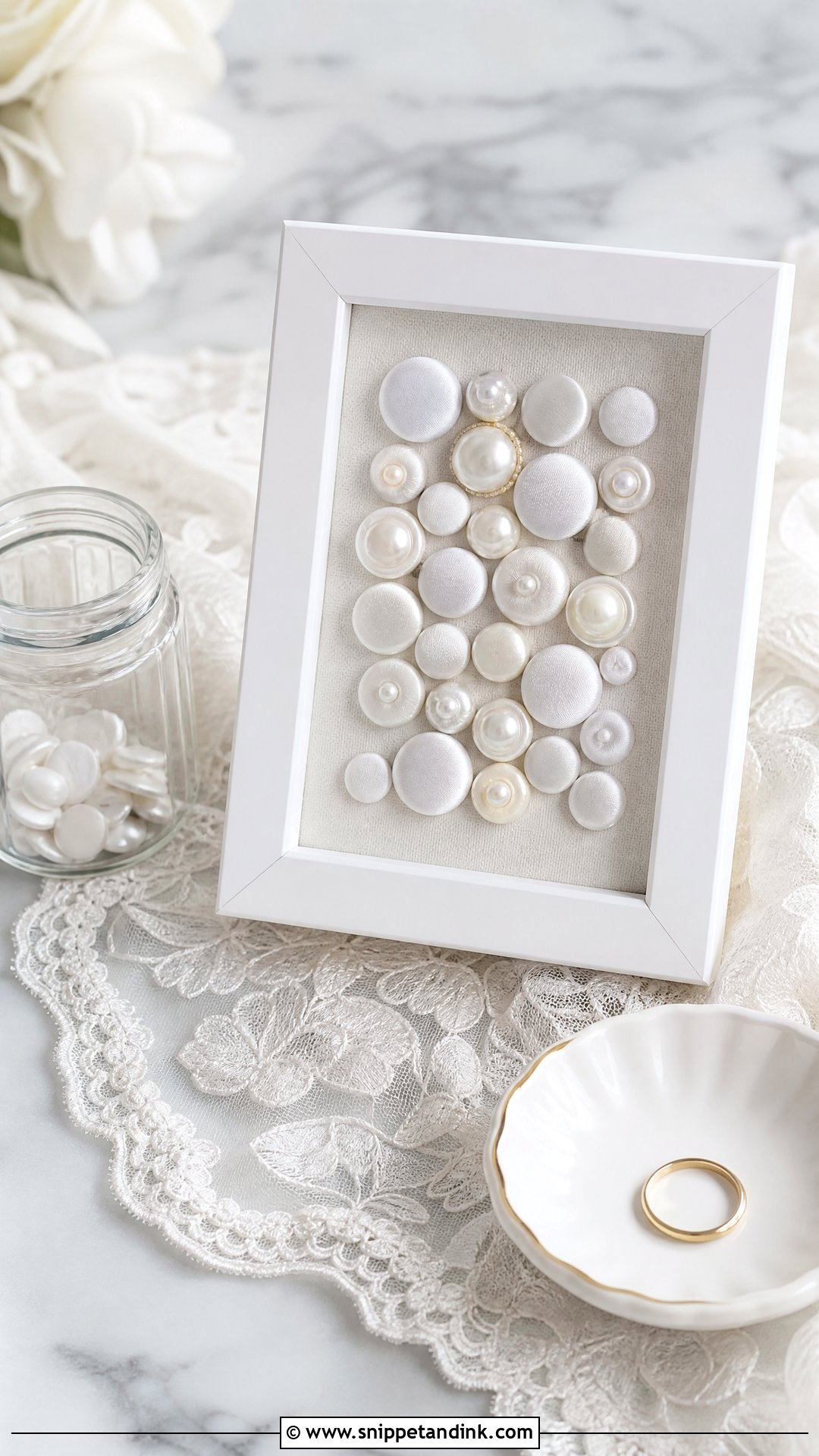 Wedding Dress Button Keepsake - Snippet and Ink - 25 Wedding Dress Keepsake Ideas