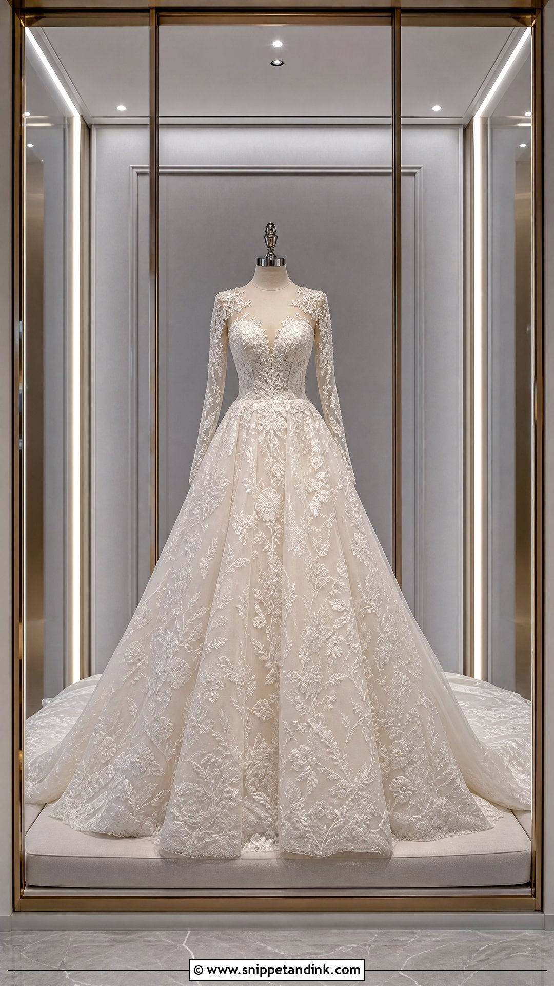 Wedding Dress Display With LED Lighting - Snippet and Ink - 20 Wedding Dress Display in Closet Ideas