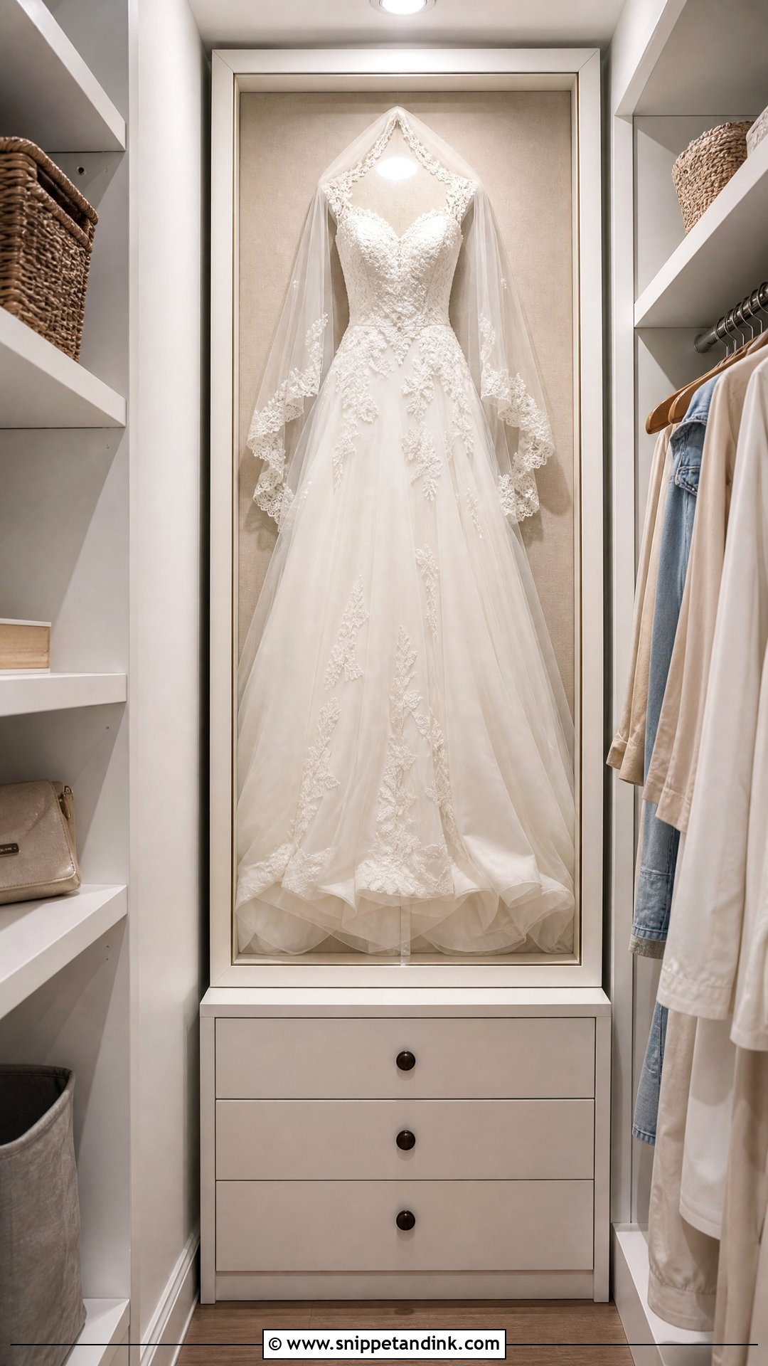 Wedding Dress Display in Small Closet - Snippet and Ink - 20 Wedding Dress Display in Closet Ideas