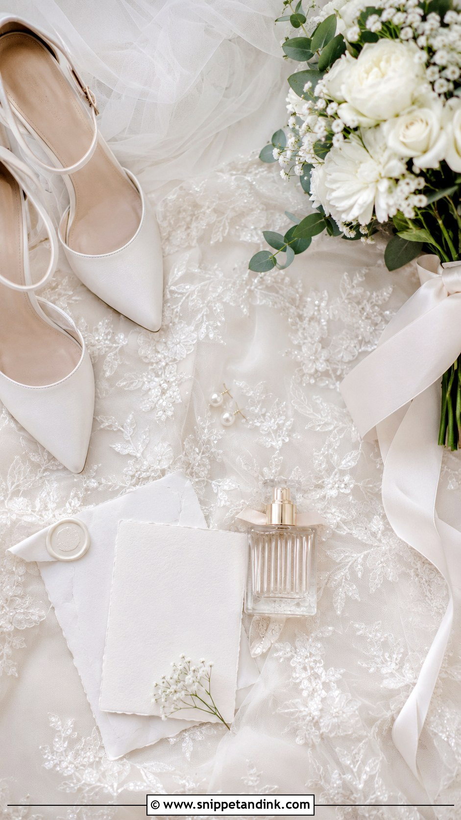 Wedding Dress Flat Lay Photo - Snippet and Ink - 25 Wedding Dress Photography Ideas