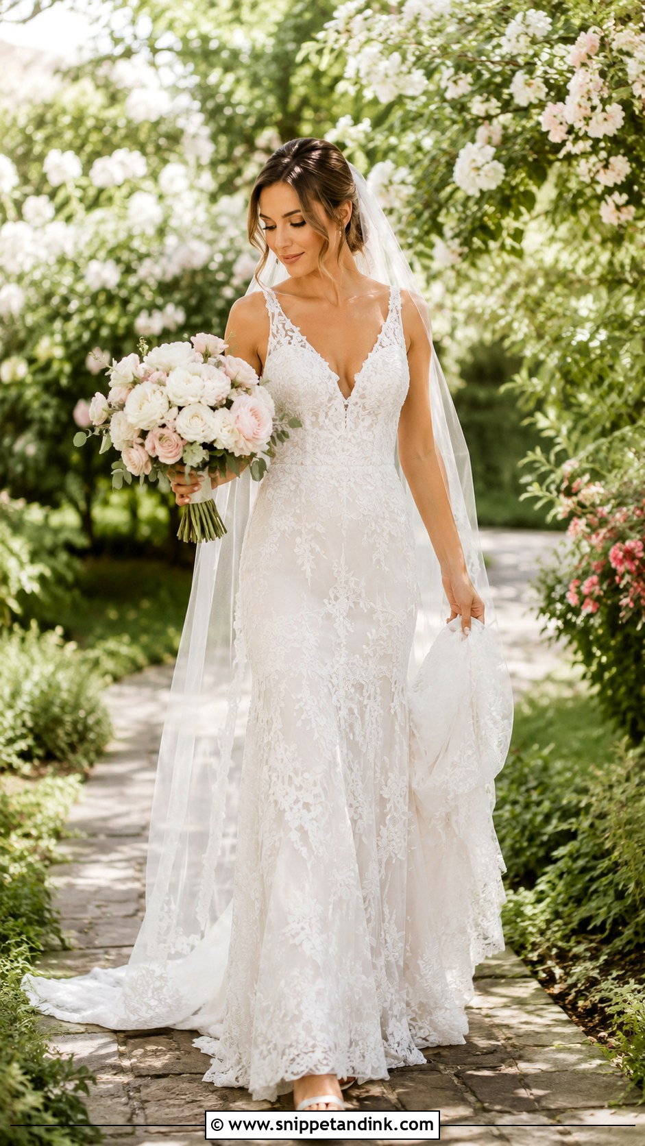 Wedding Dress Garden Photo - Snippet and Ink - 25 Wedding Dress Photography Ideas