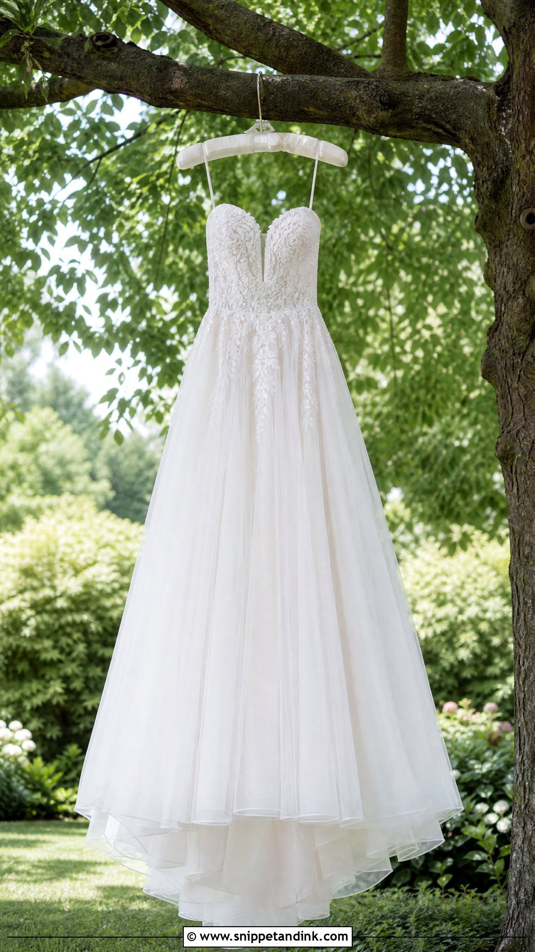 Wedding Dress Hanging From A Tree Branch - Snippet and Ink - 20 Wedding Dress Hanging Ideas