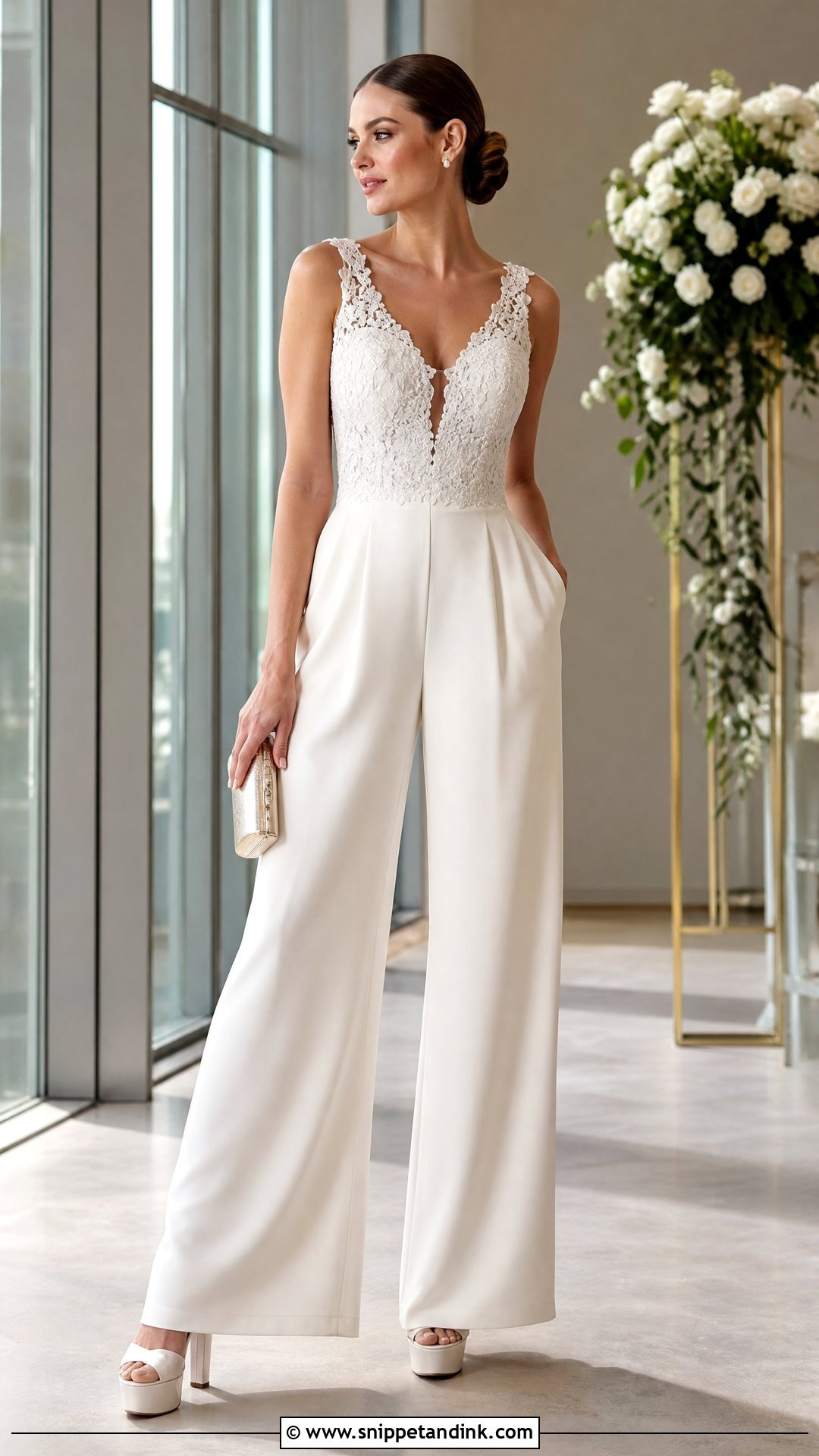 Wedding Dress Jumpsuit Conversion - Snippet and Ink - 20 Reuse Wedding Dress Ideas