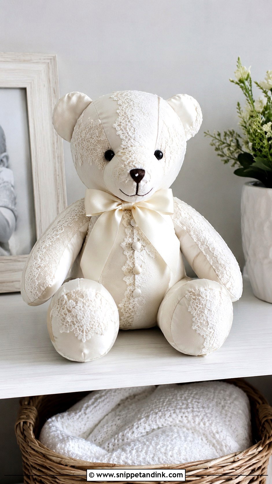 Wedding Dress Keepsake Bear - Snippet and Ink - 25 Repurpose Wedding Dress Ideas