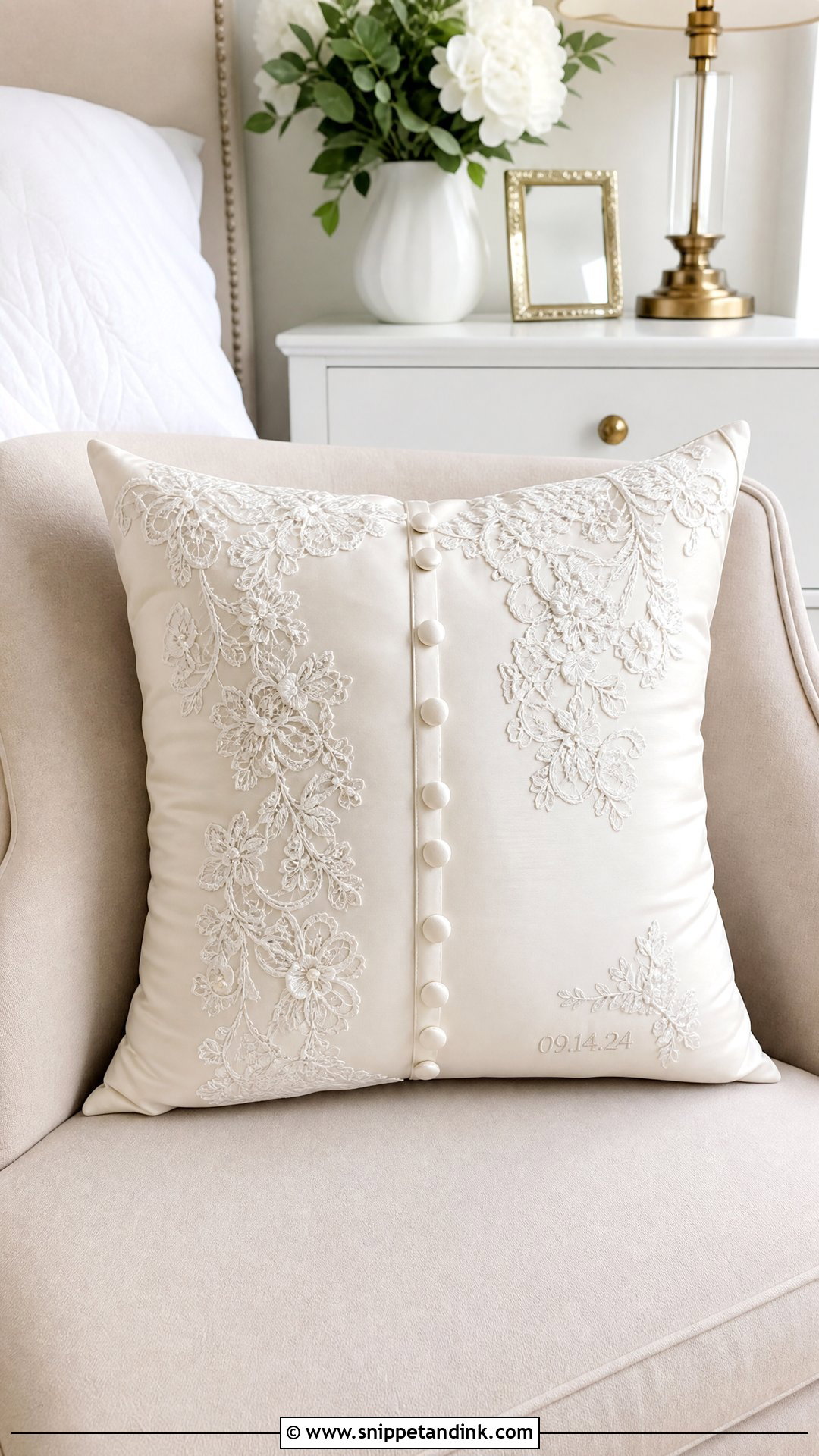 Wedding Dress Keepsake Pillow - Snippet and Ink - 25 Wedding Dress Keepsake Ideas