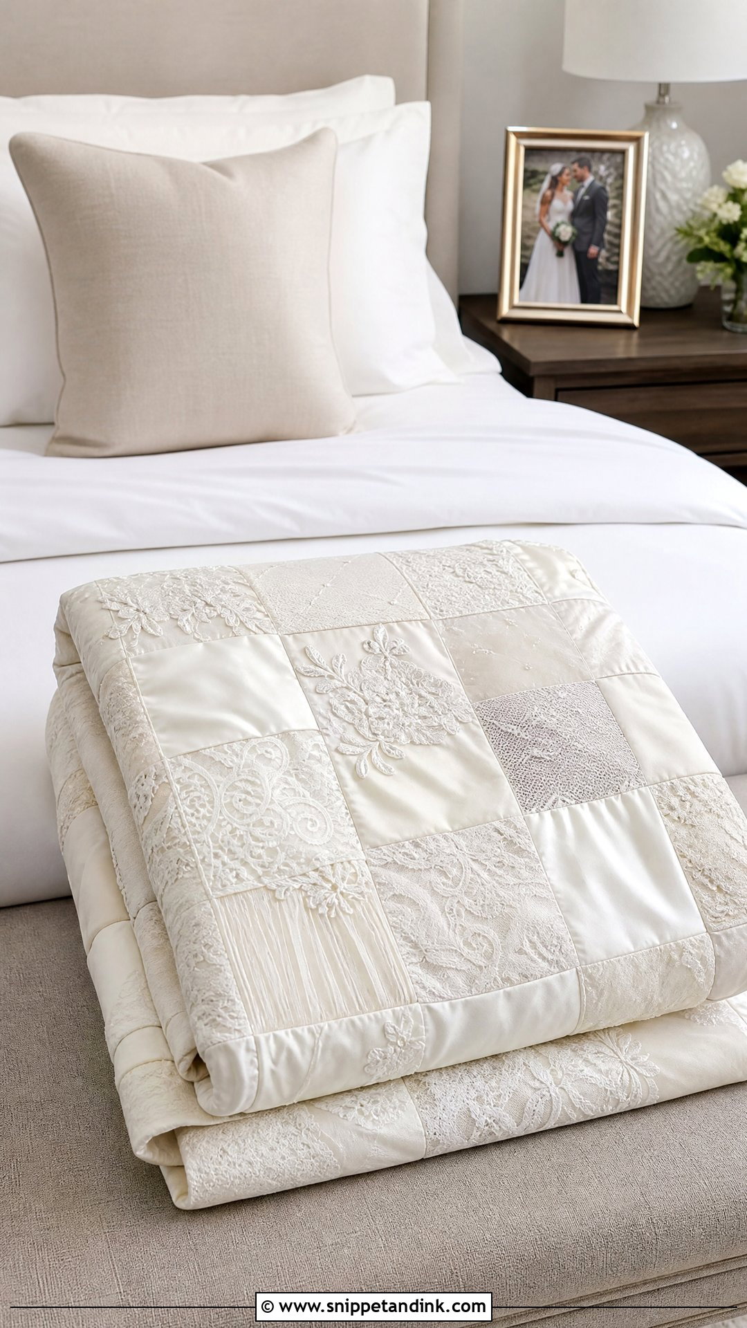 Wedding Dress Memory Quilt - Snippet and Ink - 25 Wedding Dress Keepsake Ideas