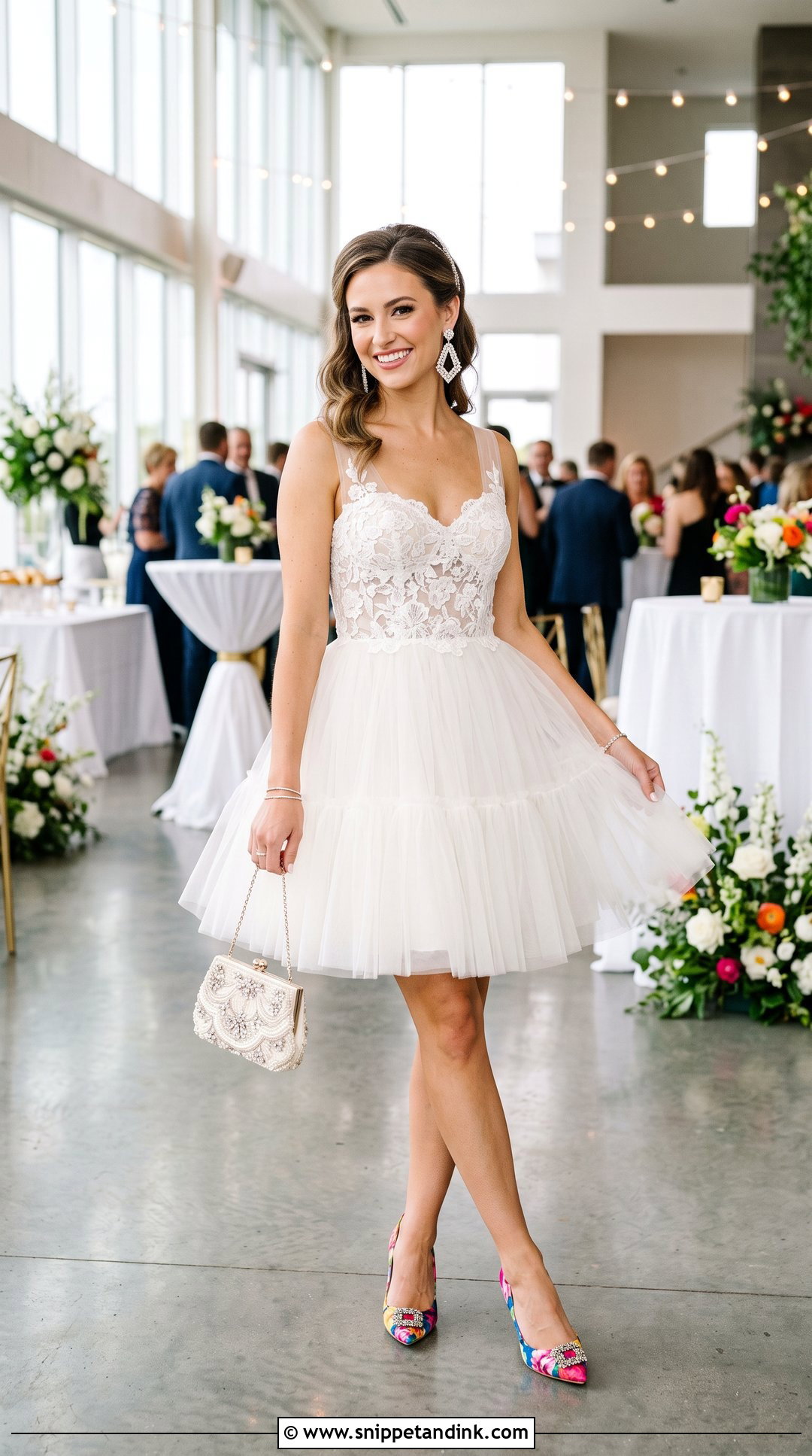 Wedding Dress Mini Dress Party Outfit - Snippet and Ink - 20 Reuse Wedding Dress Ideas