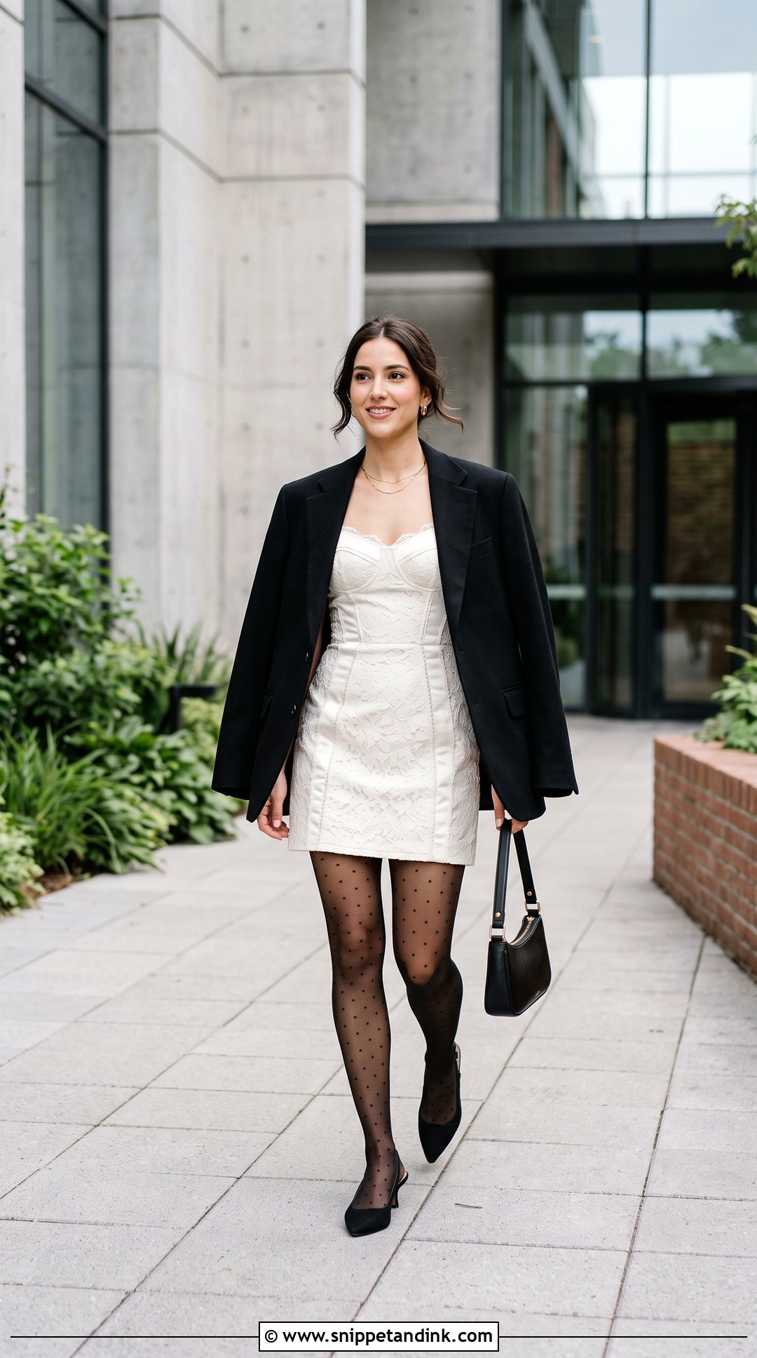 Wedding Dress Mini With Oversized Blazer - Snippet and Ink - 20 Upcycle Wedding Dress Ideas