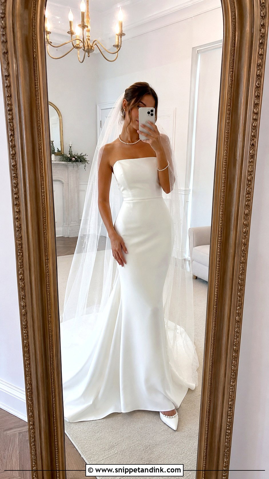 Wedding Dress Mirror Photo - Snippet and Ink - 25 Wedding Dress Photography Ideas