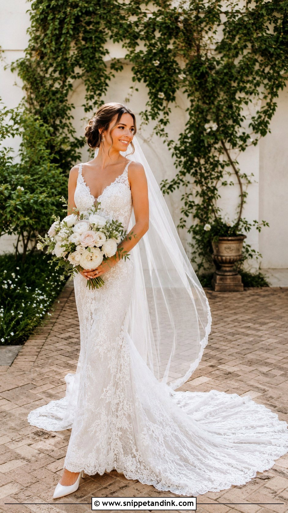 Wedding Dress Outdoor Portrait - Snippet and Ink - 25 Wedding Dress Photography Ideas