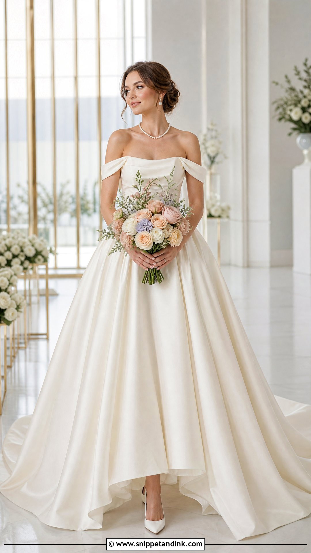 Wedding Dress Pose Holding Bouquet - Snippet and Ink - 20 Wedding Dress Poses Ideas
