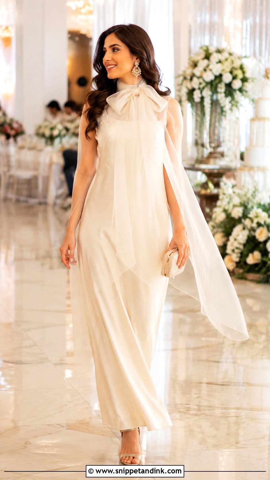 Wedding Dress Scarf With Reception Dress - Snippet and Ink - 25 Wedding Dress Scarf Ideas