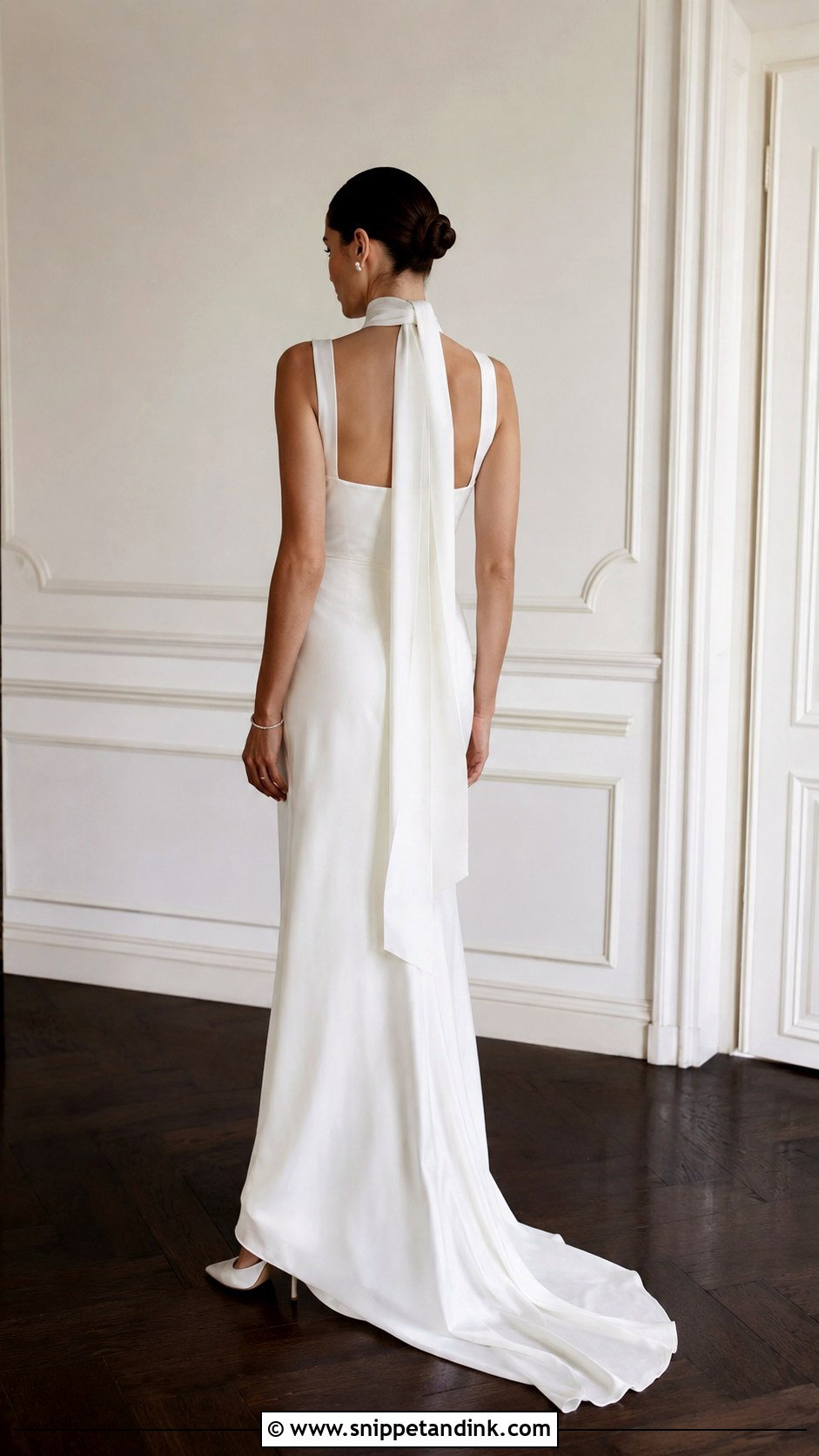 Wedding Dress Scarf With Square Neck Gown - Snippet and Ink - 25 Wedding Dress Scarf Ideas