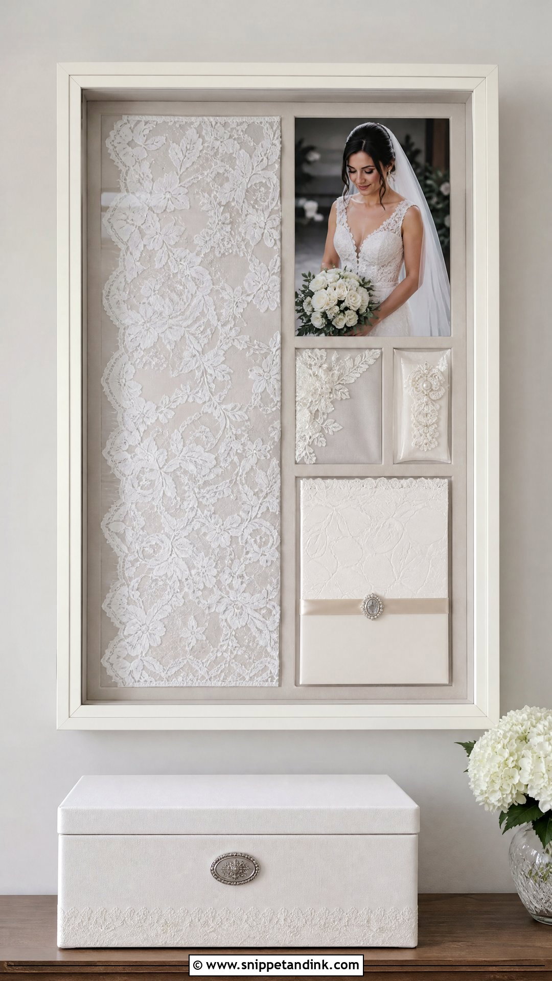 Wedding Dress Shadow Box - Snippet and Ink - 20 Wedding Dress Box Ideas