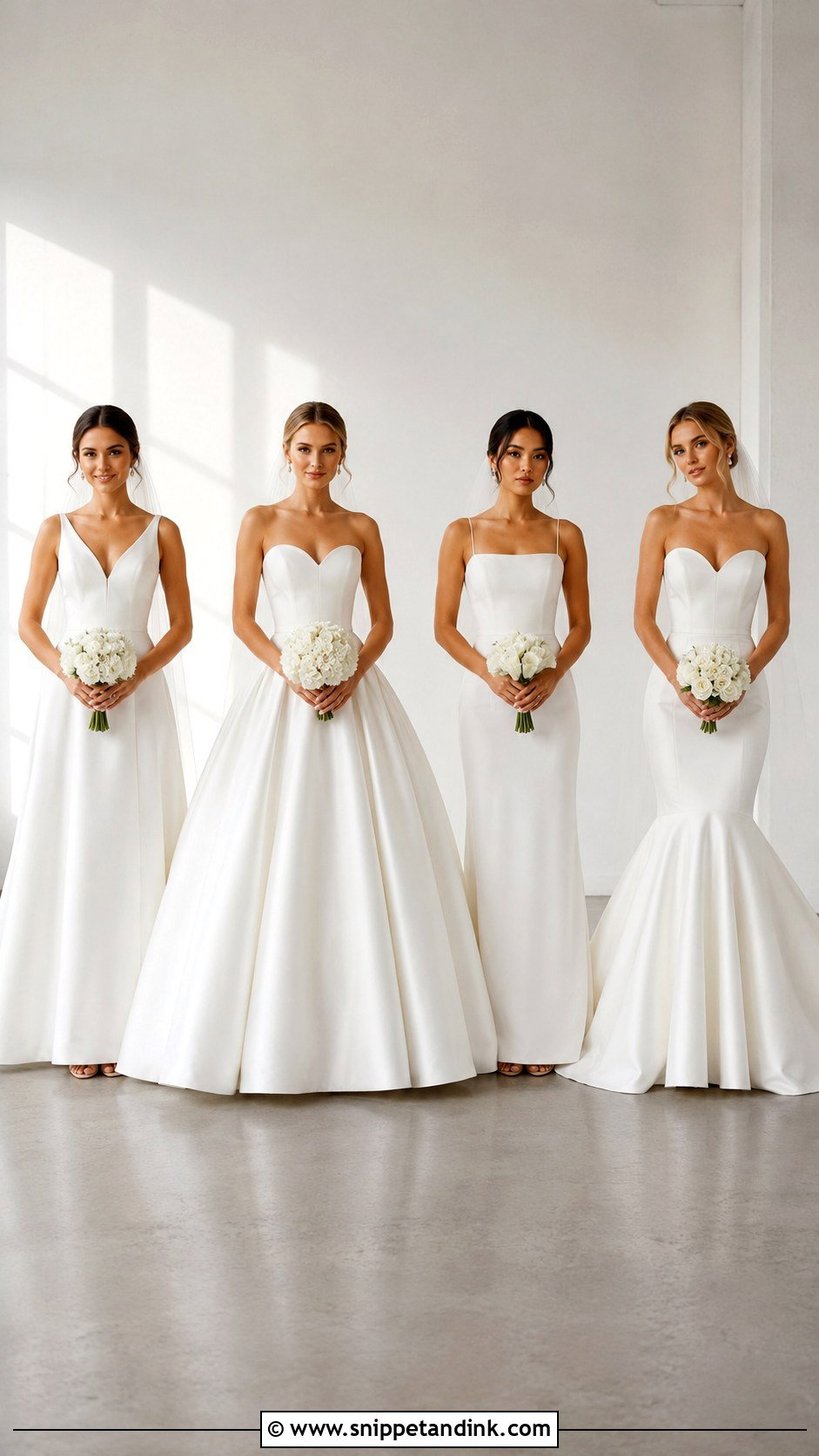 Wedding Dress Silhouette Comparison - Snippet and Ink - 20 Wedding Dress Video Ideas