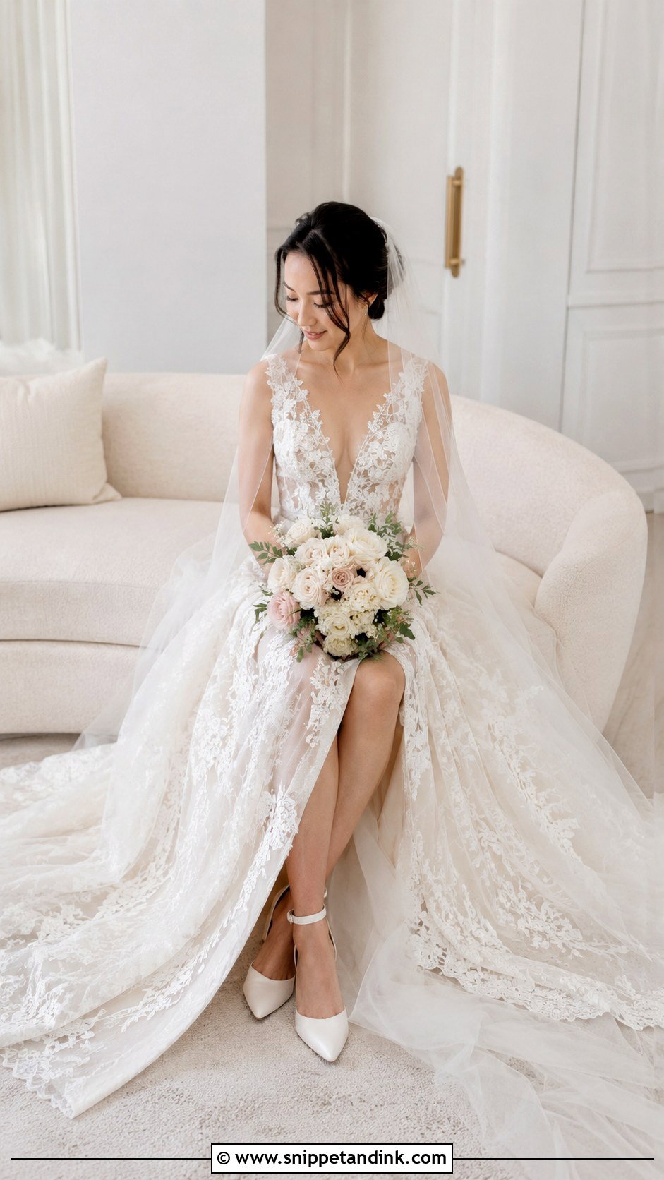 Wedding Dress Sitting Photo - Snippet and Ink - 25 Wedding Dress Photography Ideas