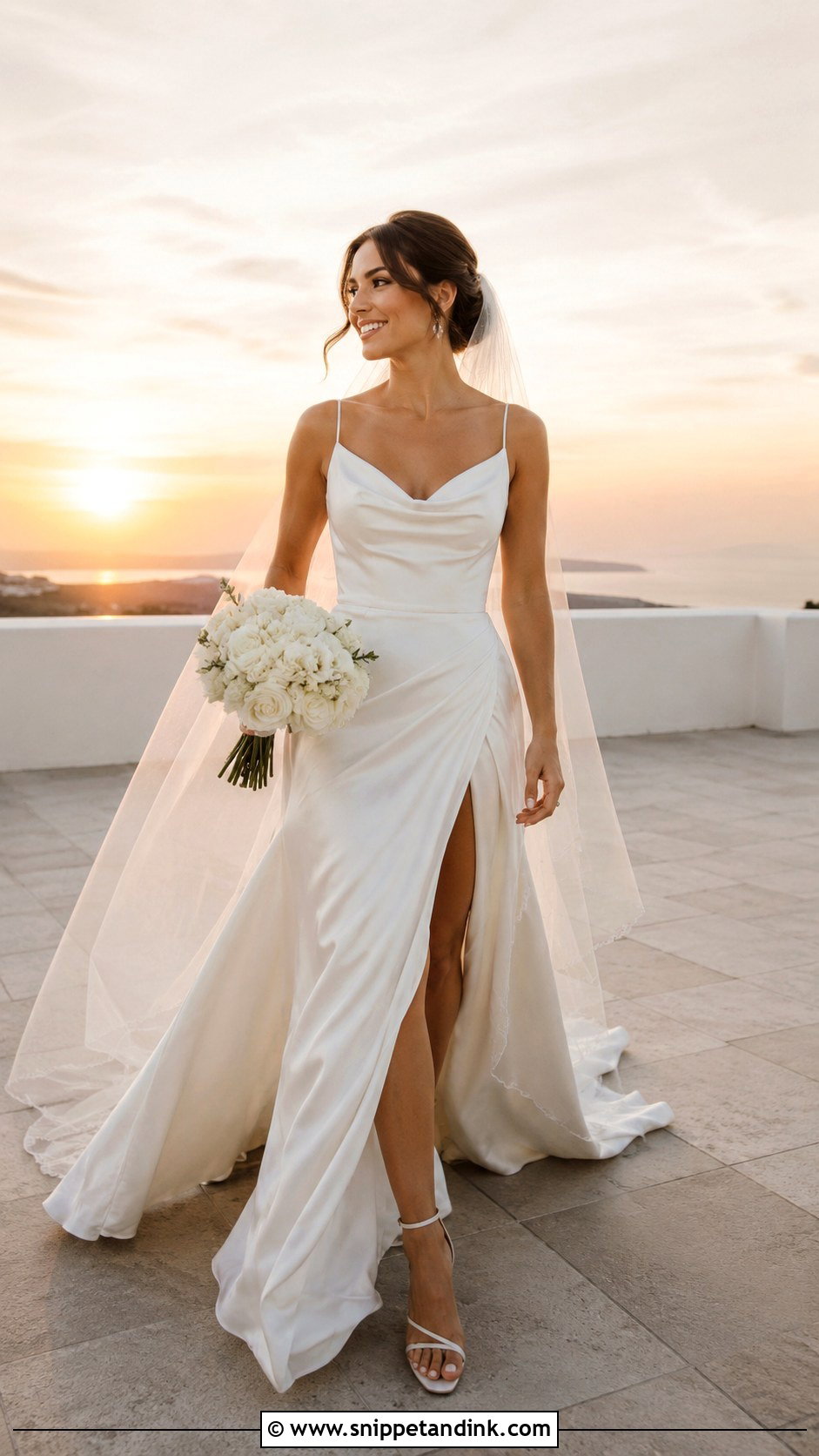 Wedding Dress Sunset Photoshoot - Snippet and Ink - 25 Wedding Dress Photoshoot Ideas