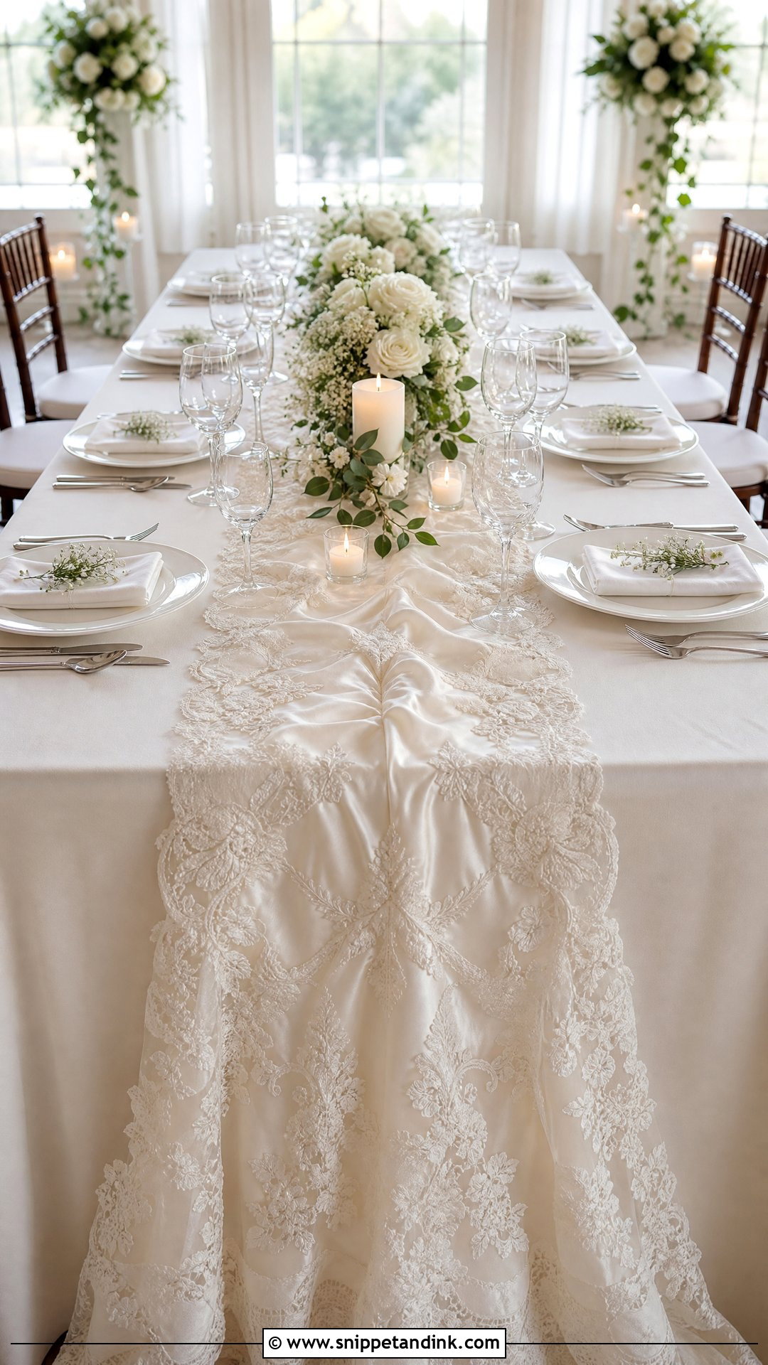 Wedding Dress Table Runner - Snippet and Ink - 25 Wedding Dress Keepsake Ideas