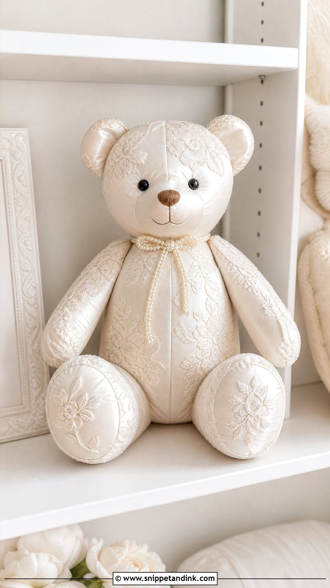 Wedding Dress Teddy Bear - Snippet and Ink - 25 Wedding Dress Keepsake Ideas