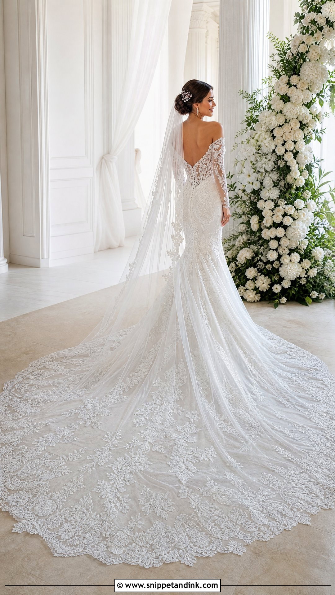 Wedding Dress Train Pose - Snippet and Ink - 20 Wedding Dress Poses Ideas