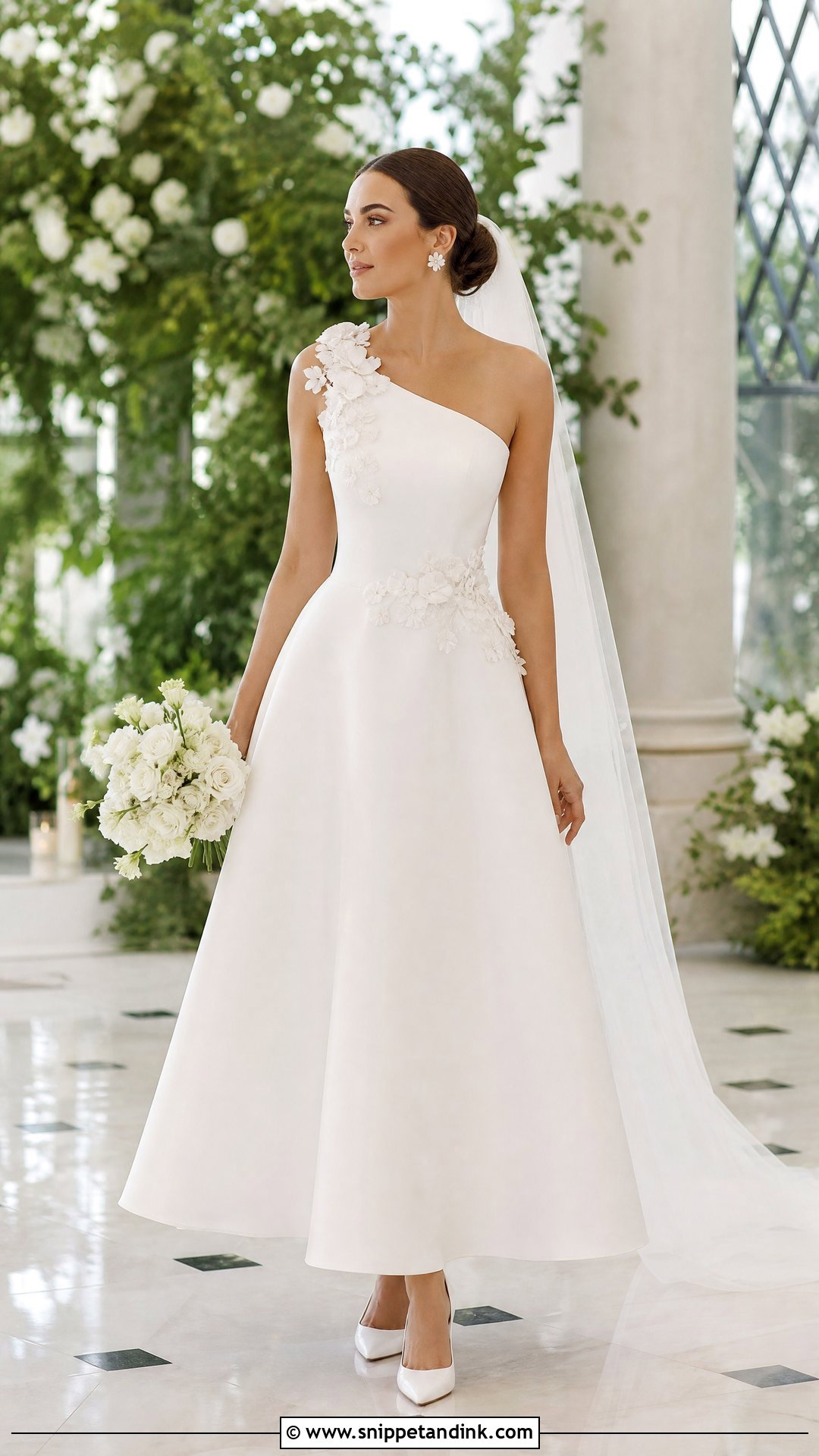 Wedding Dress With 3D Floral Appliques - Snippet and Ink - 20 Wedding Dress Add Ons Ideas