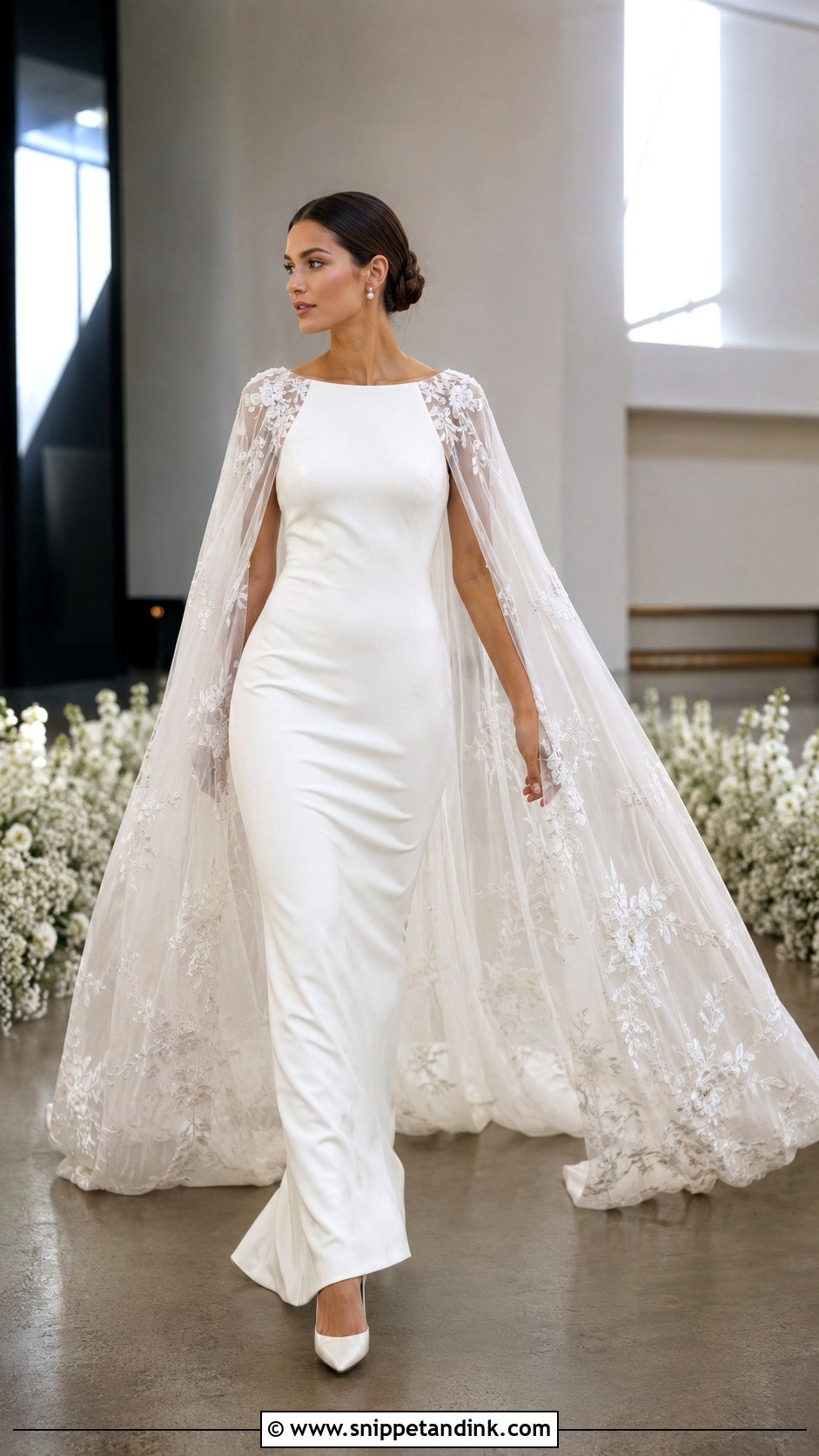 Wedding Dress With A Dramatic Cape - Snippet and Ink - 20 Eccentric Wedding Dress Ideas