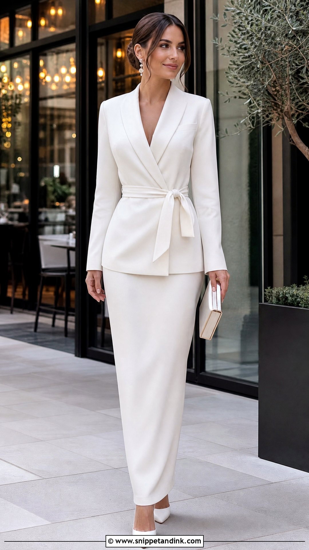 Wedding Dress With Belted Blazer - Snippet and Ink - 20 Wedding Dress with Blazer Ideas