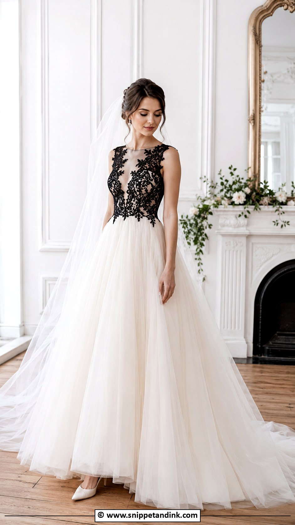 Wedding Dress With Black Lace Bodice - Snippet and Ink - 25 Wedding Dress with Black Accents Ideas