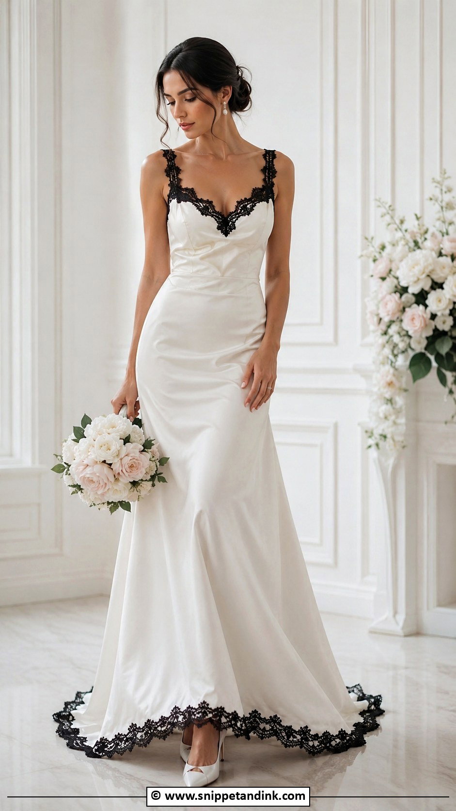 Wedding Dress With Black Lace Trim - Snippet and Ink - 25 Wedding Dress with Black Accents Ideas