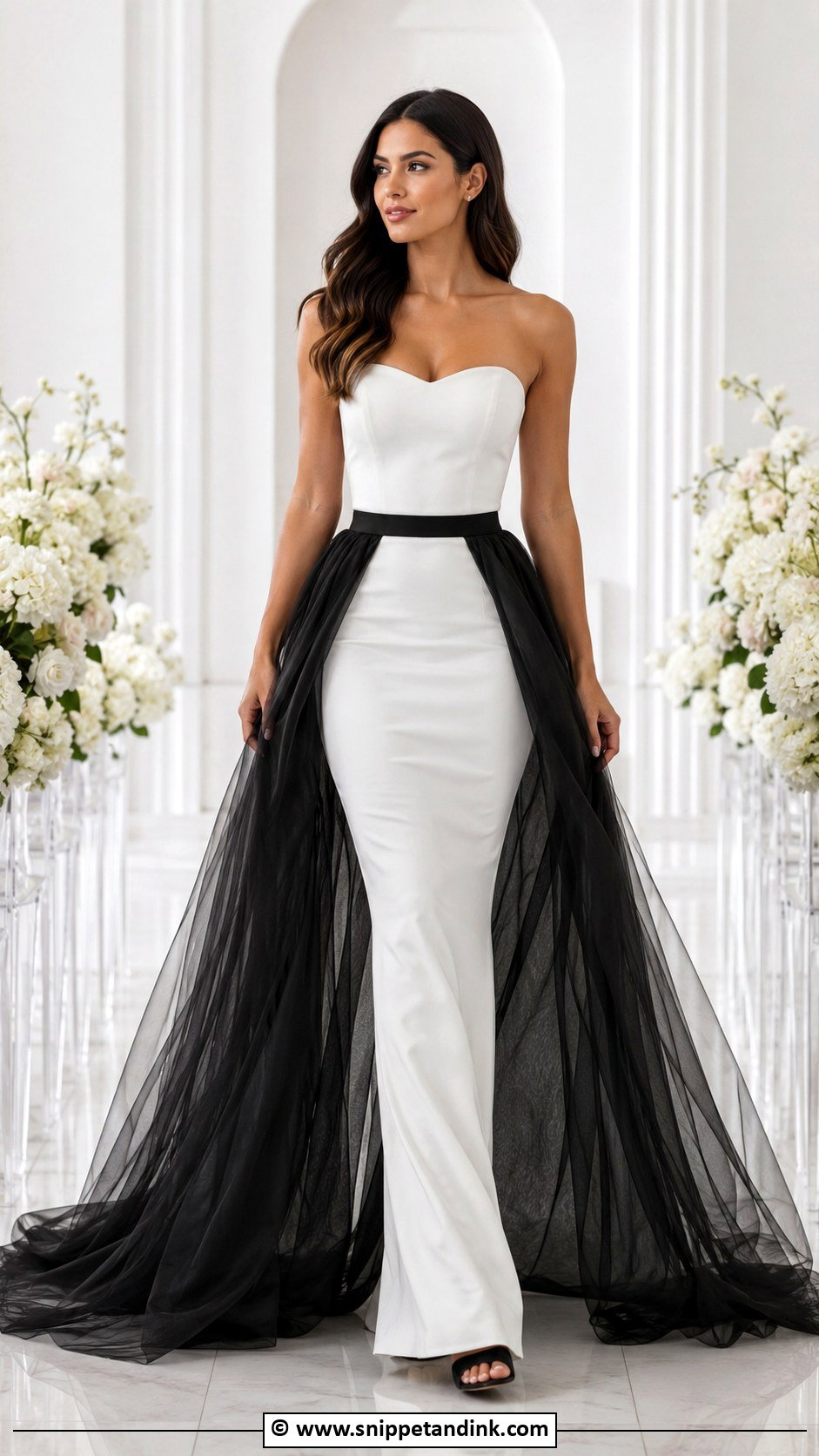 Wedding Dress With Black Overskirt - Snippet and Ink - 25 Wedding Dress with Black Accents Ideas