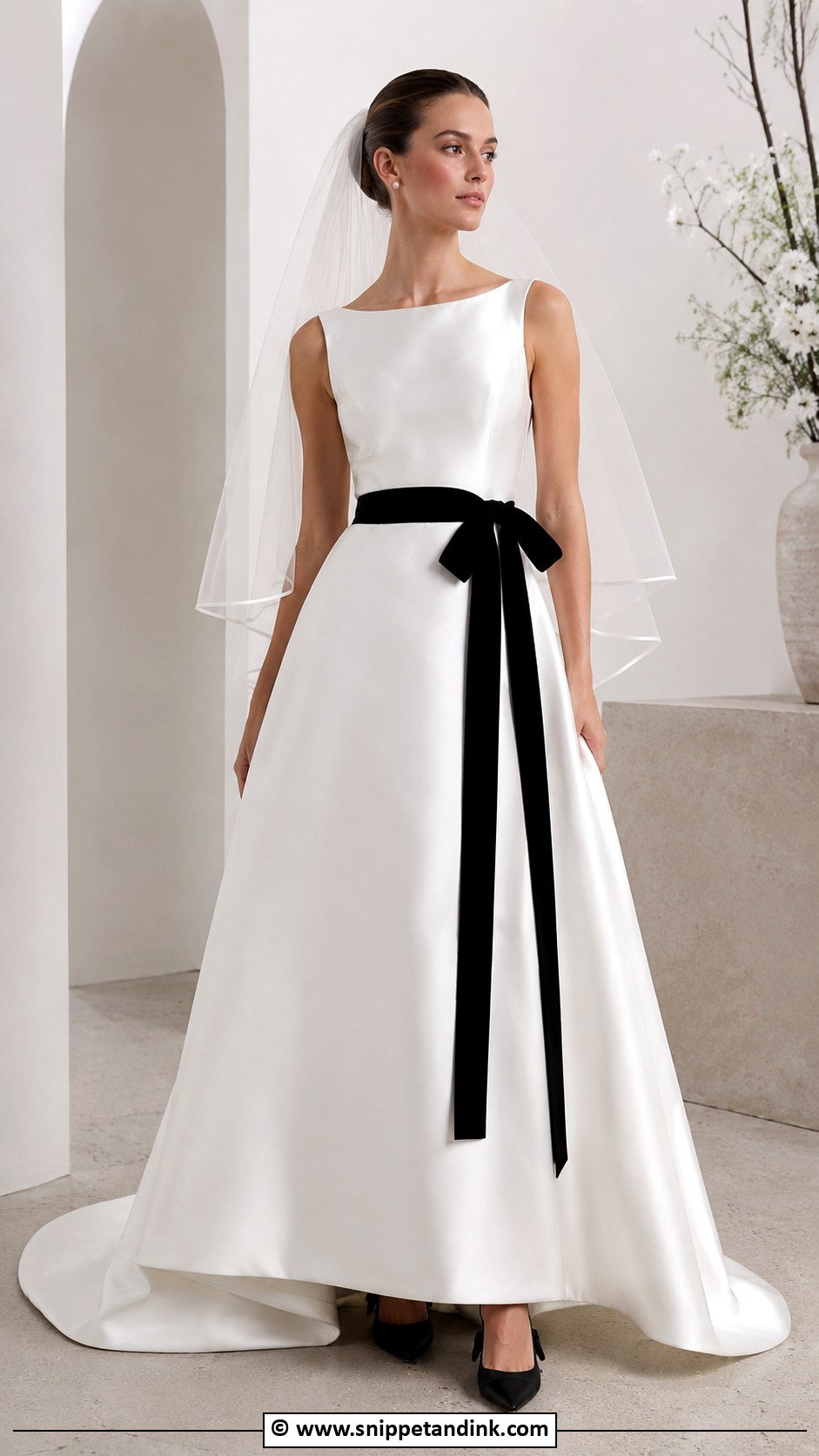 Wedding Dress With Black Sash - Snippet and Ink - 25 Wedding Dress with Black Accents Ideas