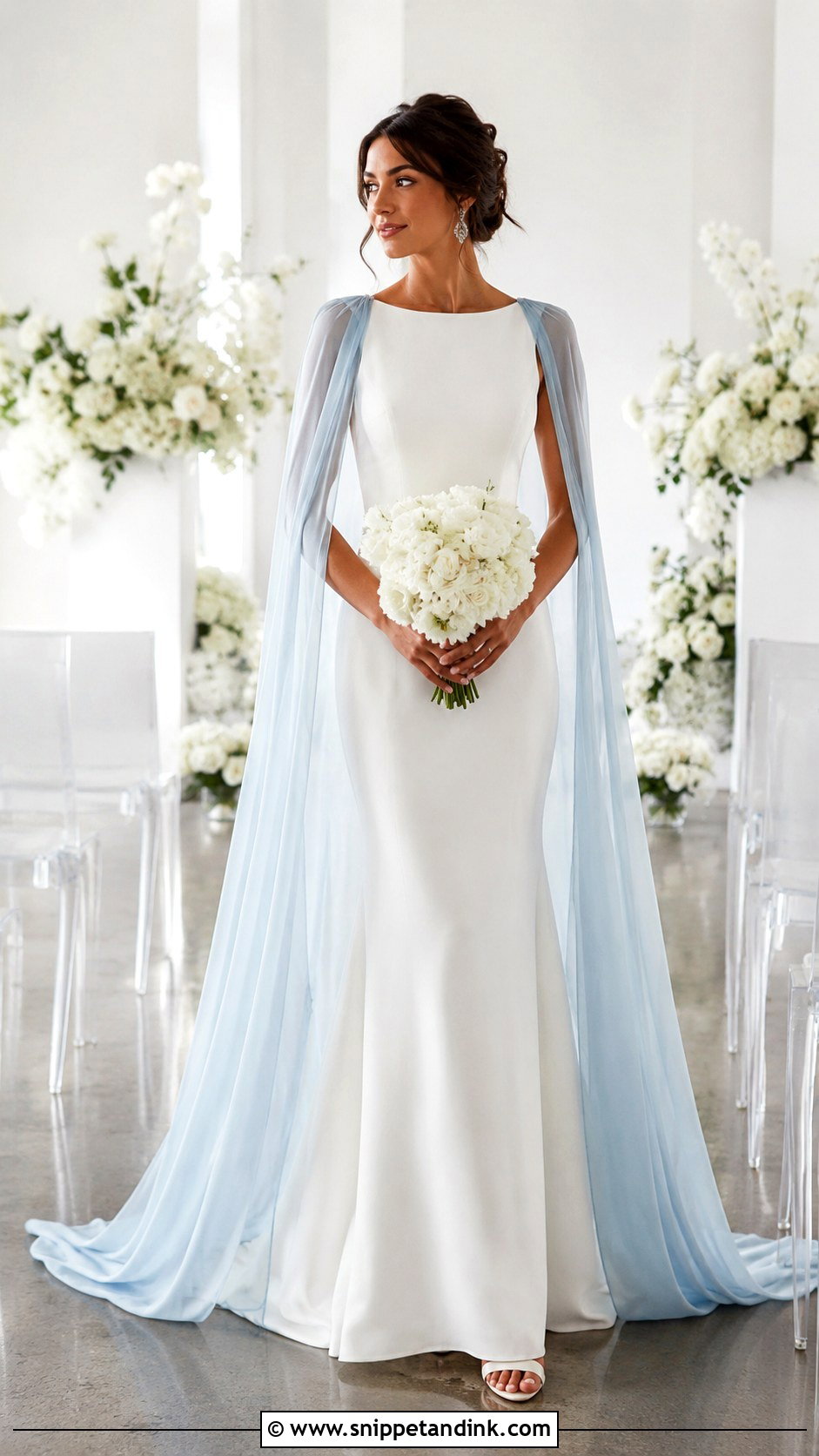 Wedding Dress With Blue Cape - Snippet and Ink - 25 Wedding Dress with Blue Accents Ideas