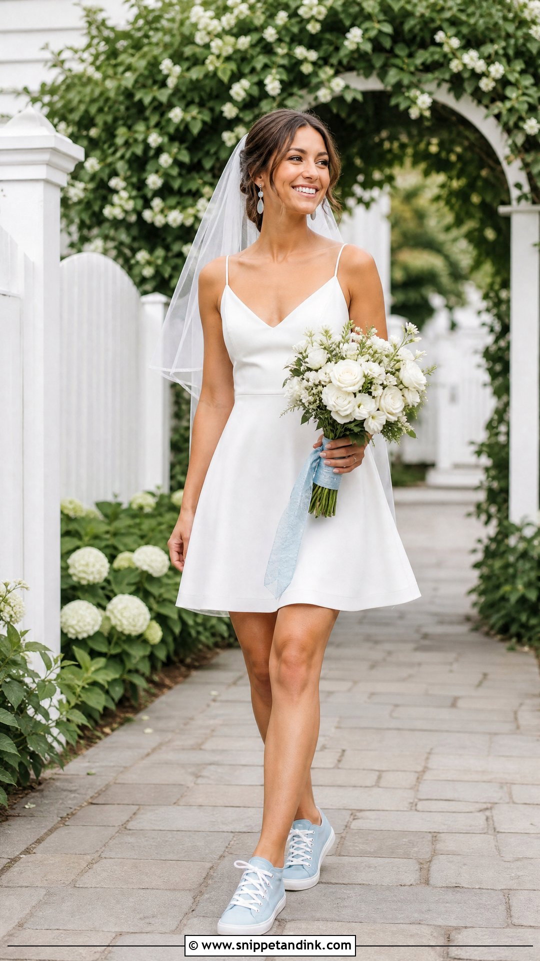 Wedding Dress With Blue Sneakers - Snippet and Ink - 25 Wedding Dress with Sneakers Ideas