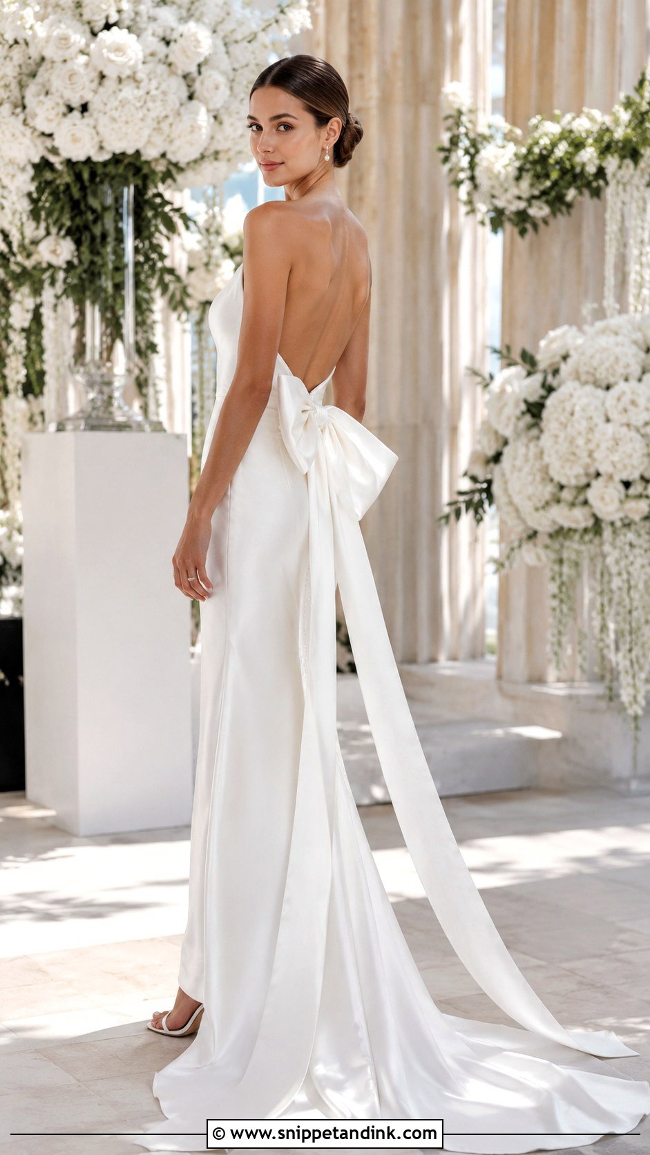 Wedding Dress With Bow - Snippet and Ink - 25 Weeding Dressing Woman Bride Ideas