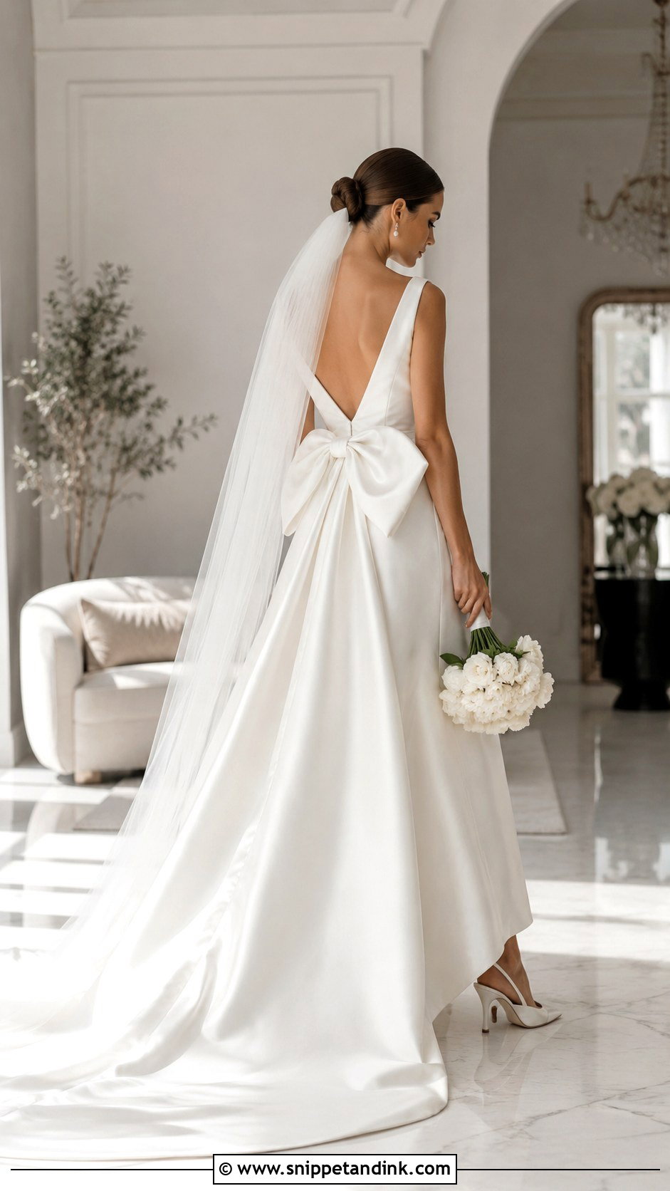 Wedding Dress With Bow - Snippet and Ink - 25 Yes to the Dress Ideas
