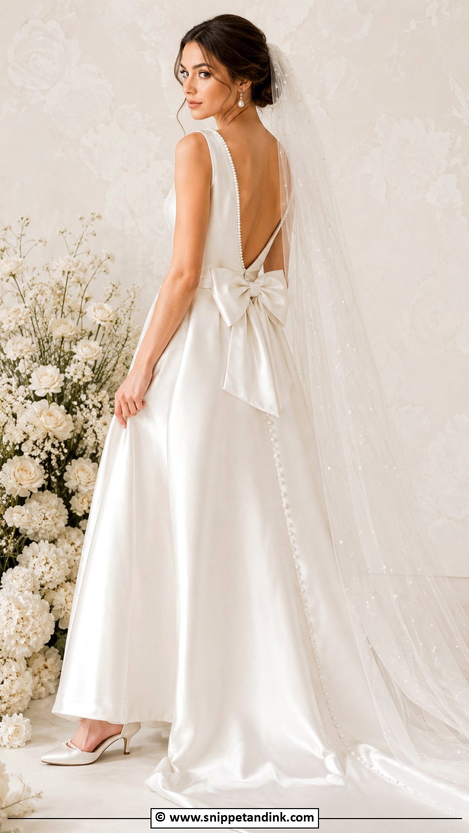 Wedding Dress With Bow And Pearls - Snippet and Ink - 25 Wedding Dress with Bow Ideas