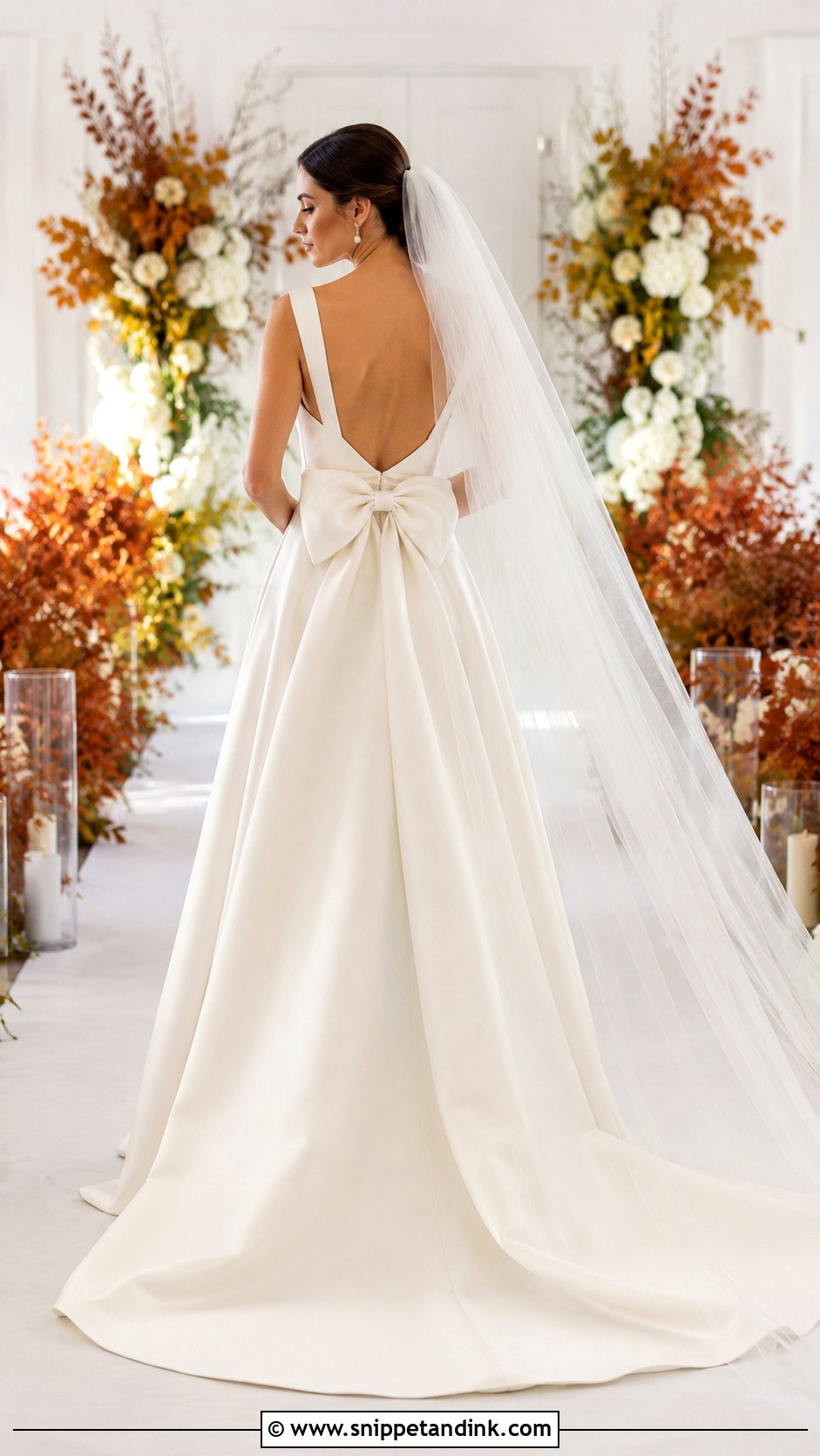Wedding Dress With Bow Back - Snippet and Ink - 25 Fall Wedding Dresses Bride