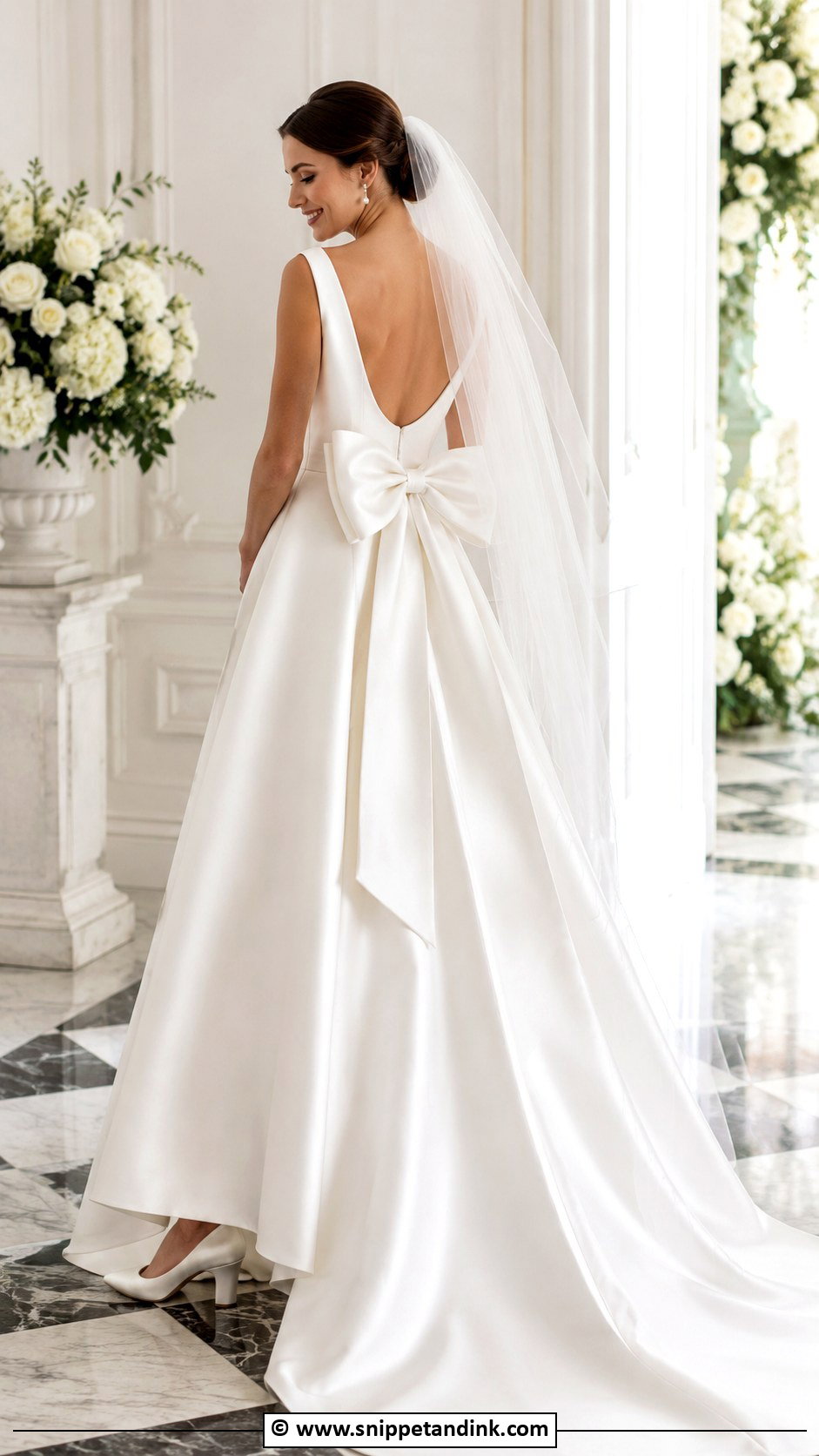 Wedding Dress With Bow Back - Snippet and Ink - 30 Timeless Elegant Wedding Dress Ideas
