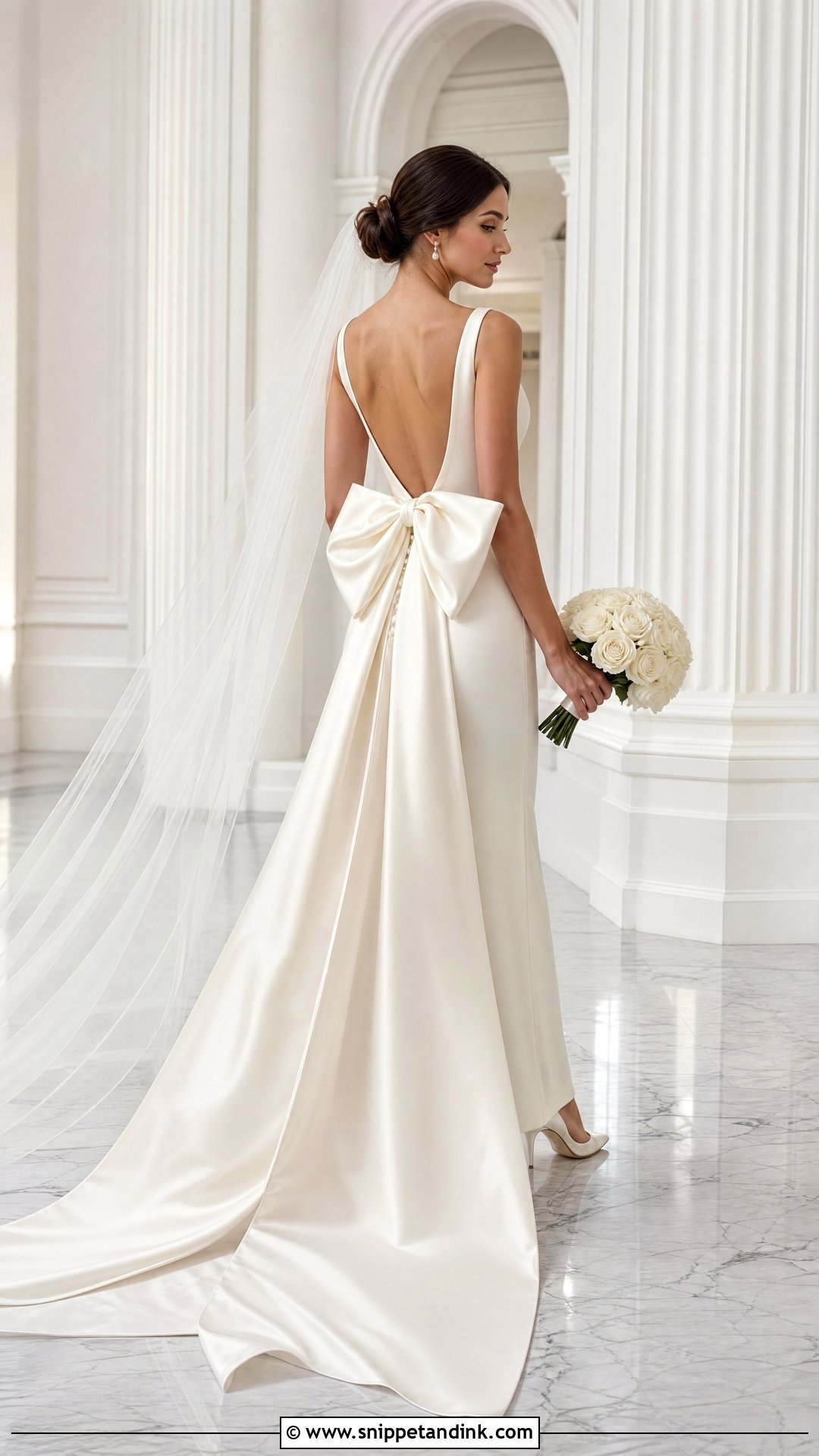 Wedding Dress With Bow Train - Snippet and Ink - 20 Wtoo By Watters Wedding Dress Ideas