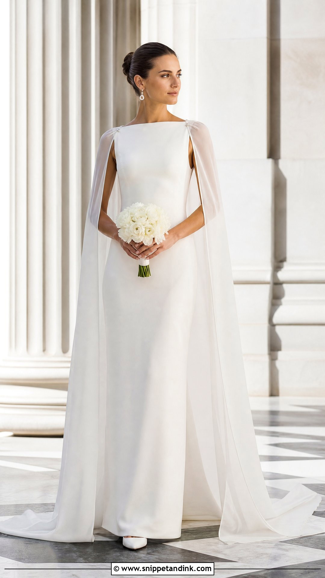Wedding Dress With Bridal Cape - Snippet and Ink - 20 Wedding Dress Add Ons Ideas