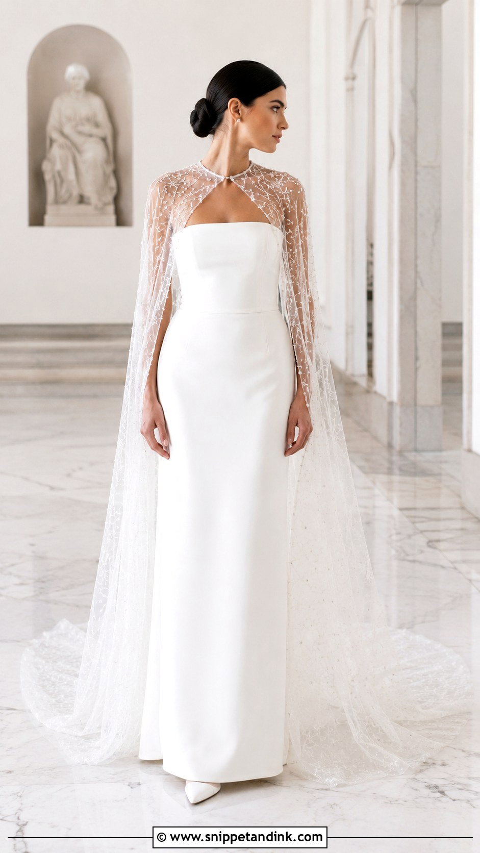 Wedding Dress With Bridal Cape - Snippet and Ink - 20 Grand Wedding Dress Ideas