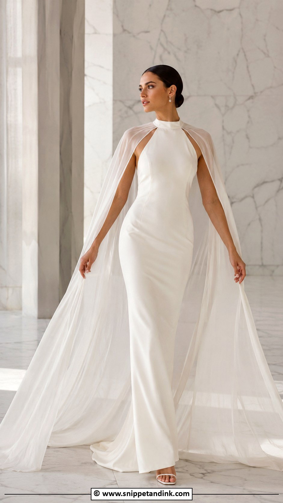Wedding Dress With Cape - Snippet and Ink - 30 Chic Wedding Dress Ideas