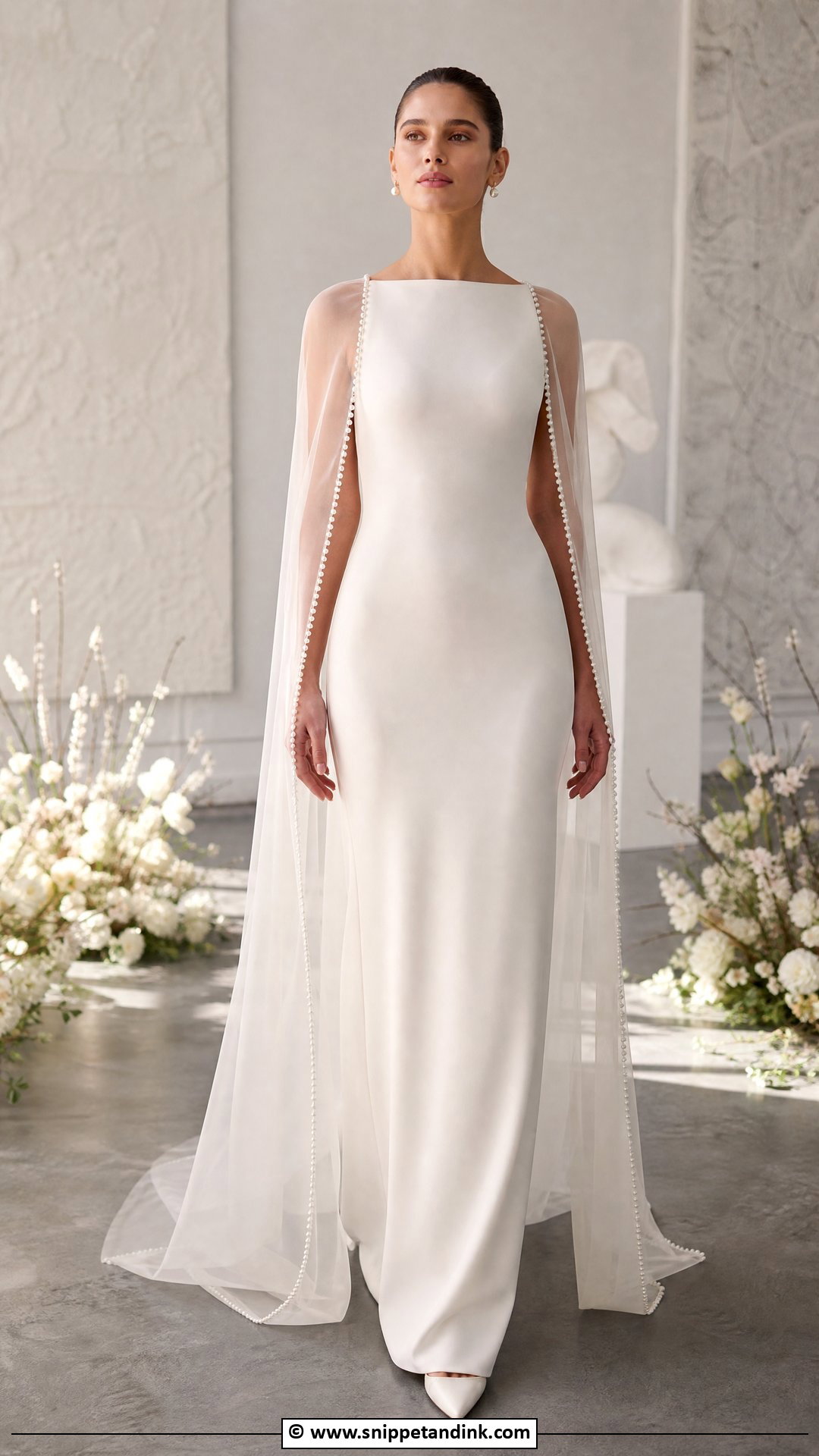 Wedding Dress With Cape - Snippet and Ink - 35 Elegant Wedding Dress Ideas
