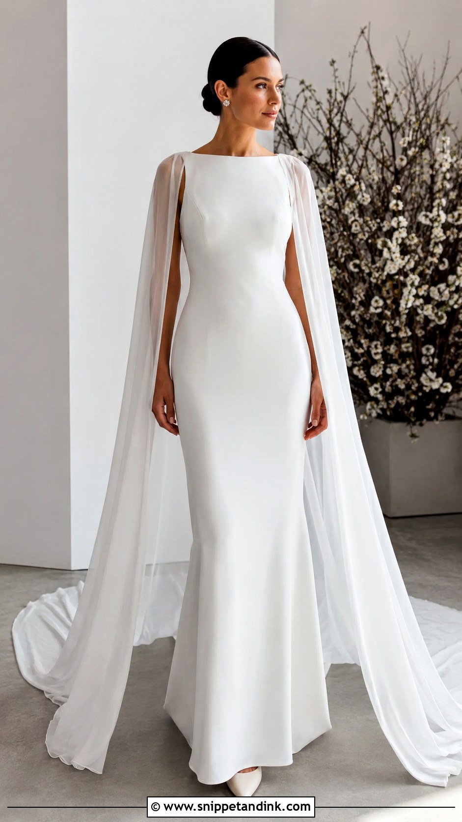 Wedding Dress With Cape - Snippet and Ink - 25 Simple Classy Wedding Dress Ideas