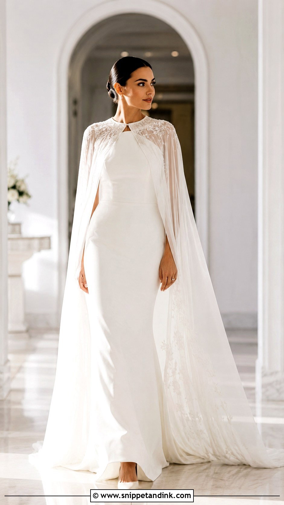 Wedding Dress With Cape - Snippet and Ink - 30 Best Wedding Dresses