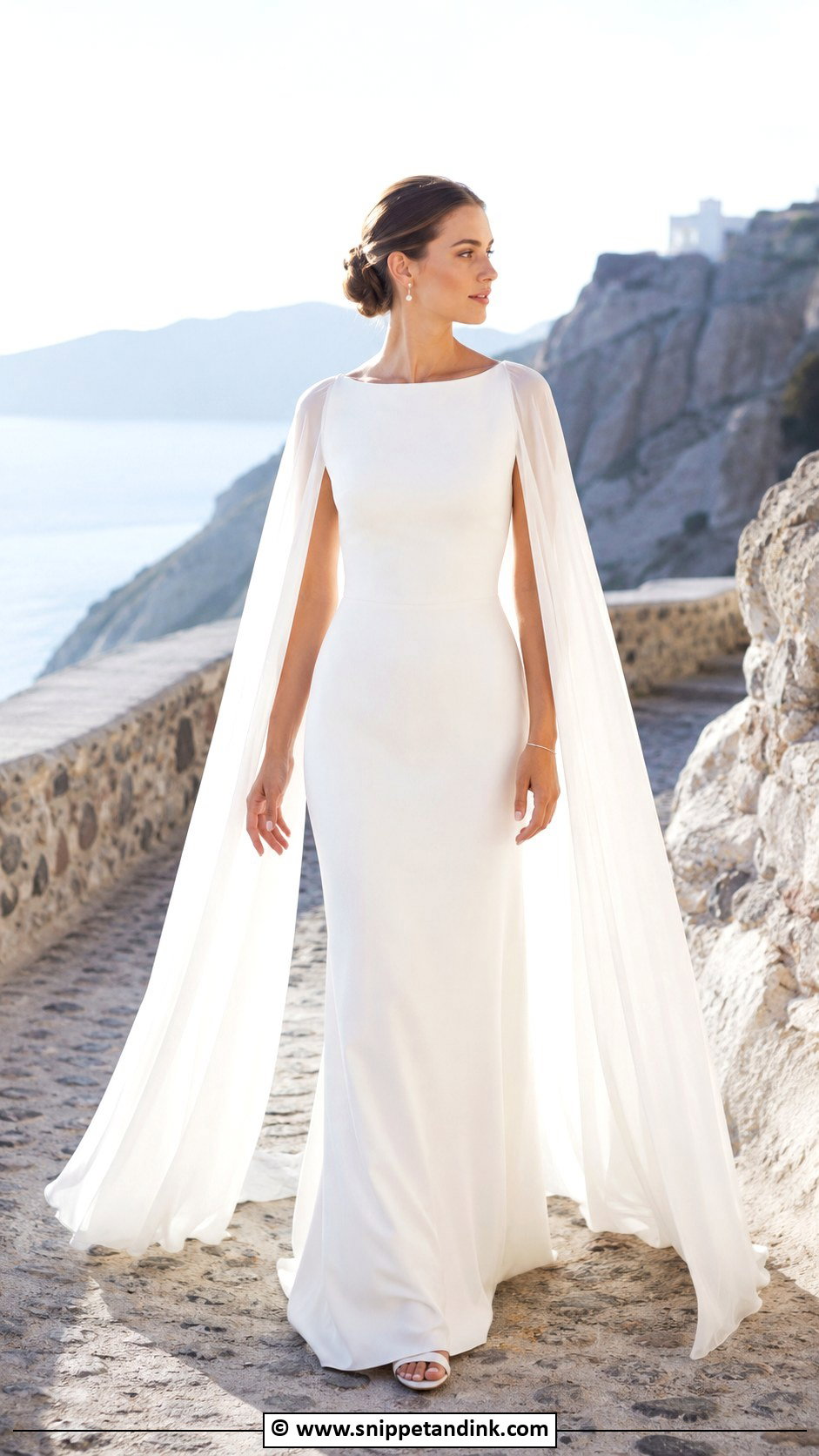 Wedding Dress With Cape - Snippet and Ink - 30 Destination Wedding Dress Ideas